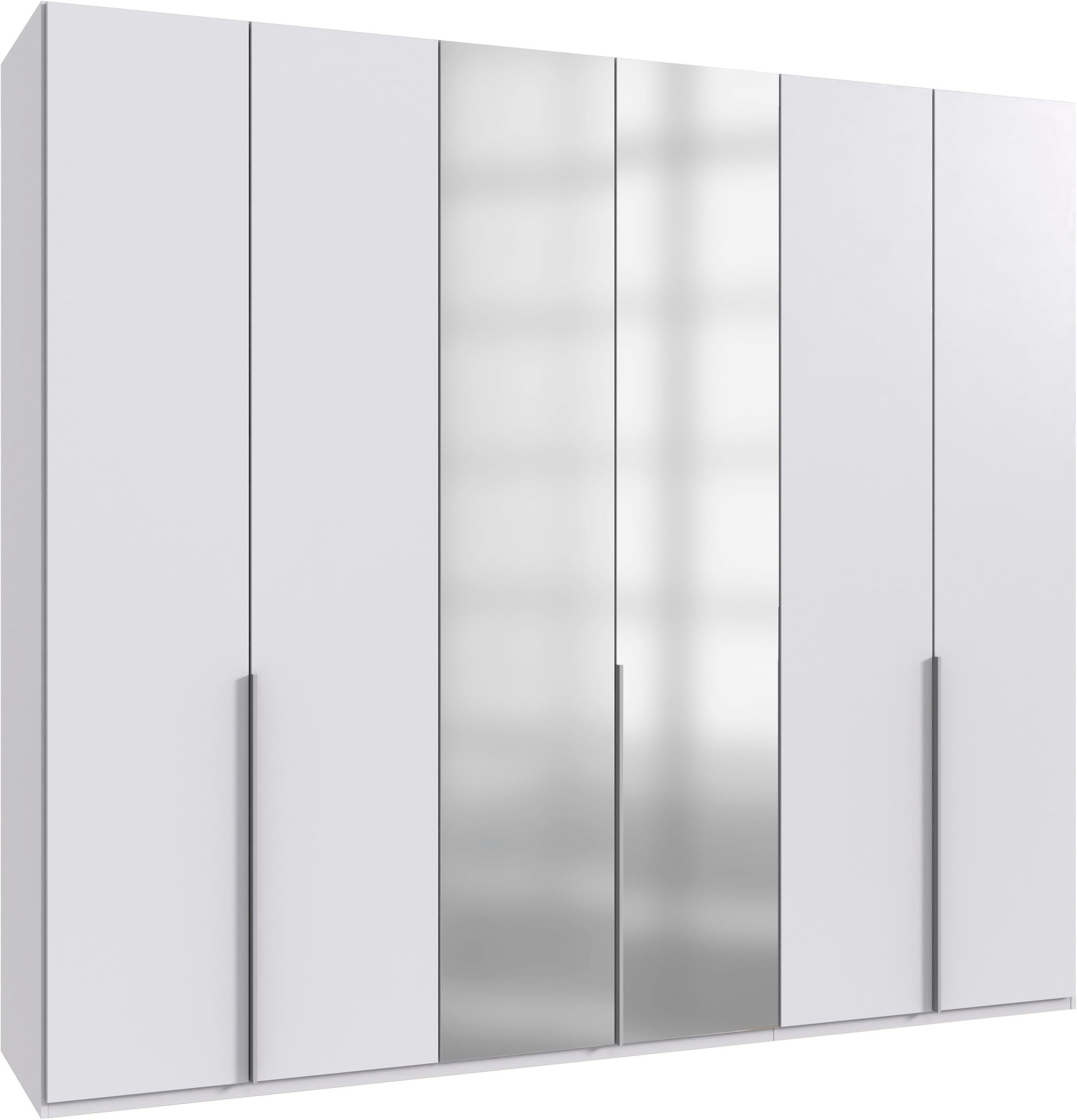 Wimex Kleiderschrank »Mugano,in 5 Breiten,2 Höhen,2 Tiefen, viele Farben, Made in Germany« in Basic oder Premium Ausstattung, mit langen Griffen aus Metall, mit oder ohne Spiegel