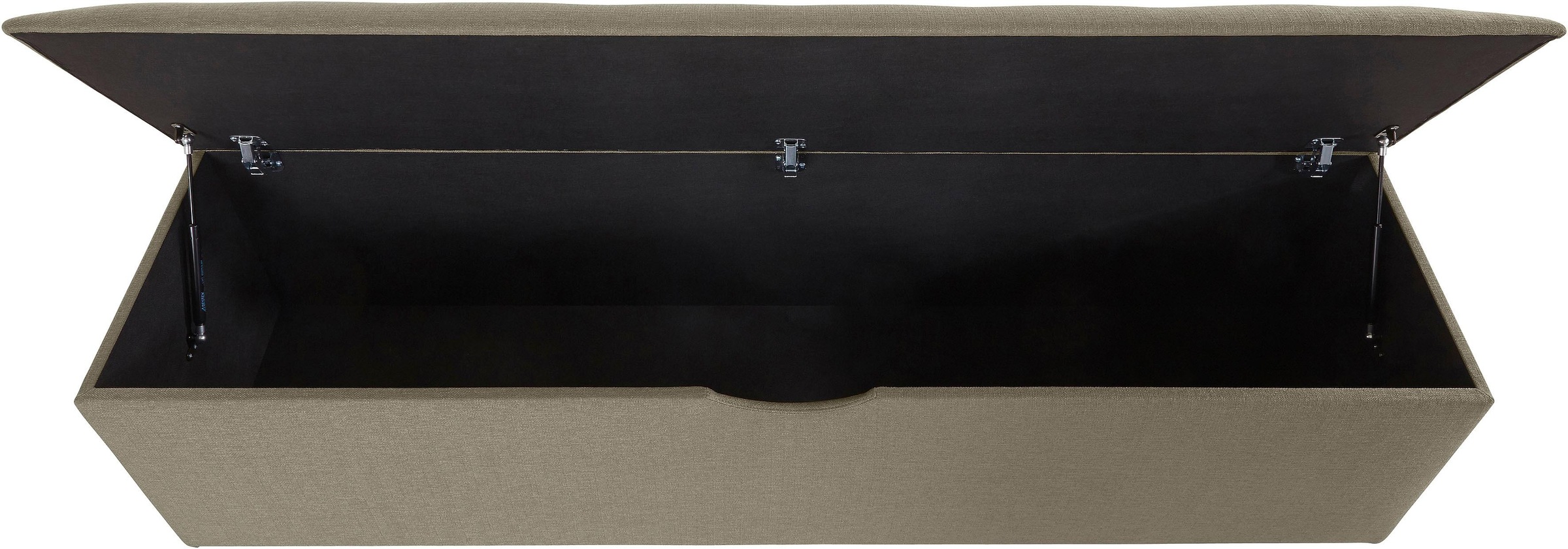 Places of Style Hockerbank »Knobbed«, Hockerbank mit Stauraum, Breite 120 cm und 160 cm