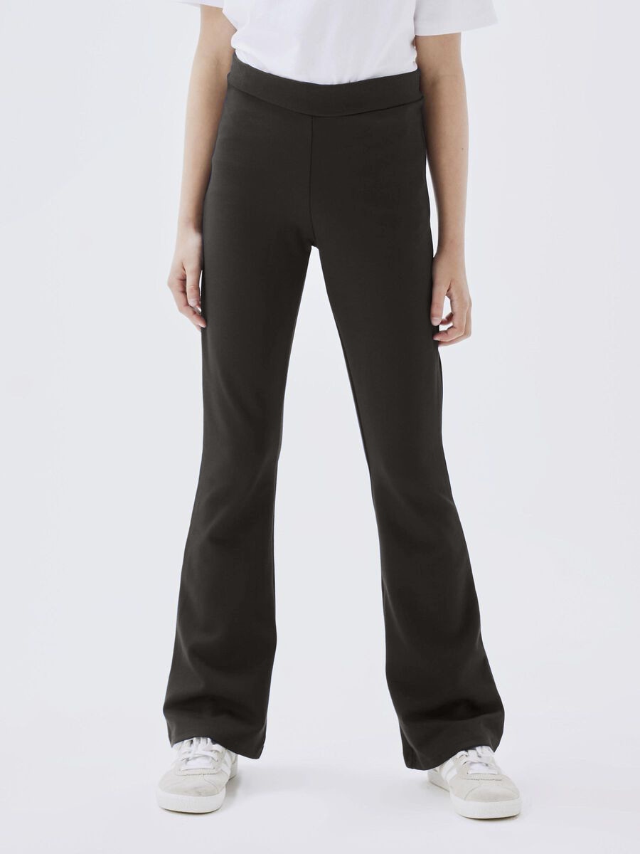 Name It Jerseyhose »NKFFRIKKALI für Mädchen mit ausgestelltem Bein und Viskose« unifarben, casual, ausgestellt, Viskosemix, ohne Kragen