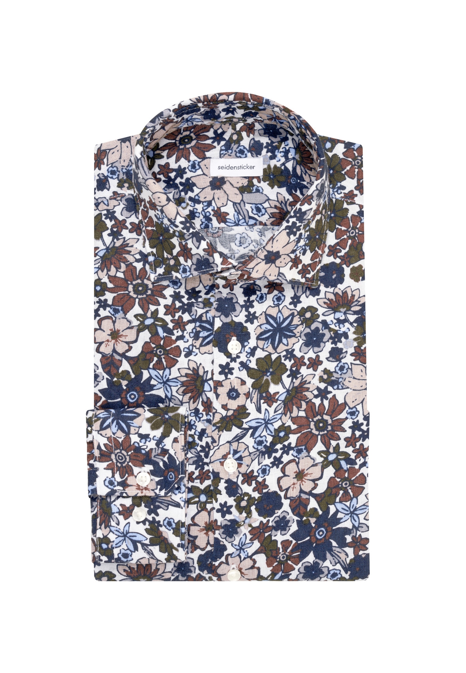 seidensticker Businesshemd »Slim«, Slim 1/1 Kentkragen Floral