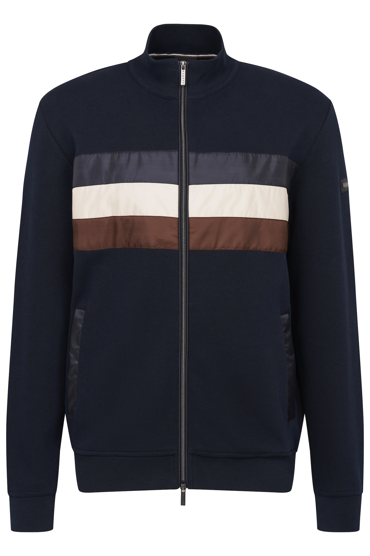 bugatti Sweatjacke, mit Reissverschluss und Stehkragen