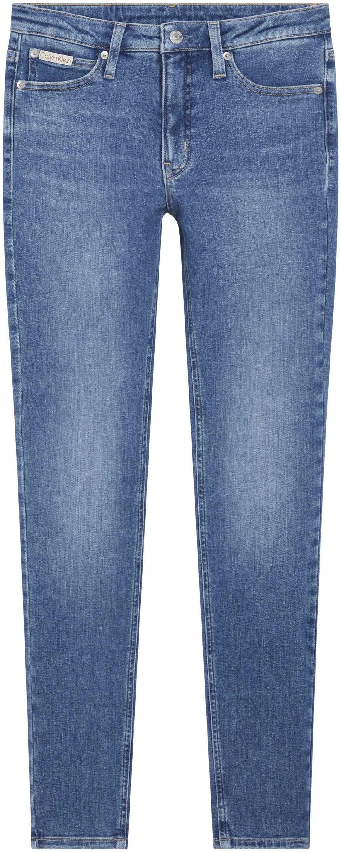 Calvin Klein Jeans Skinny-fit-Jeans »MID RISE SKINNY«, mit stoned wash Optik, mit Coinpocket