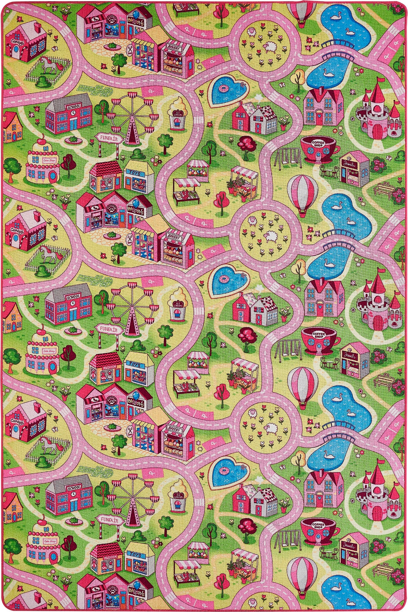 Andiamo Kinderteppich »Strasse Lagerräumung«, rechteckig, 5 mm Höhe, Strassen-Spiel-Teppich, Sonderposten, für Mädchen & Jungen