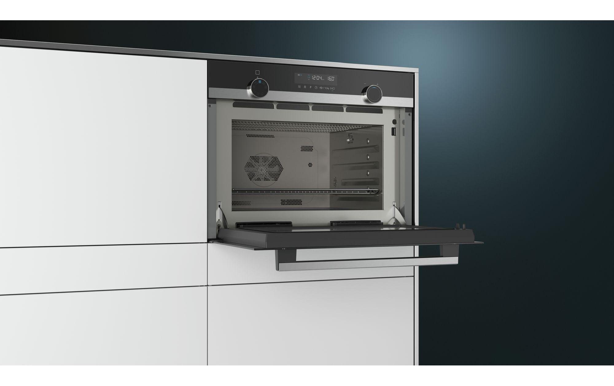 SIEMENS Einbau-Mikrowelle »CP565AGS0 Schwarz Silberfarben«, 1000 W