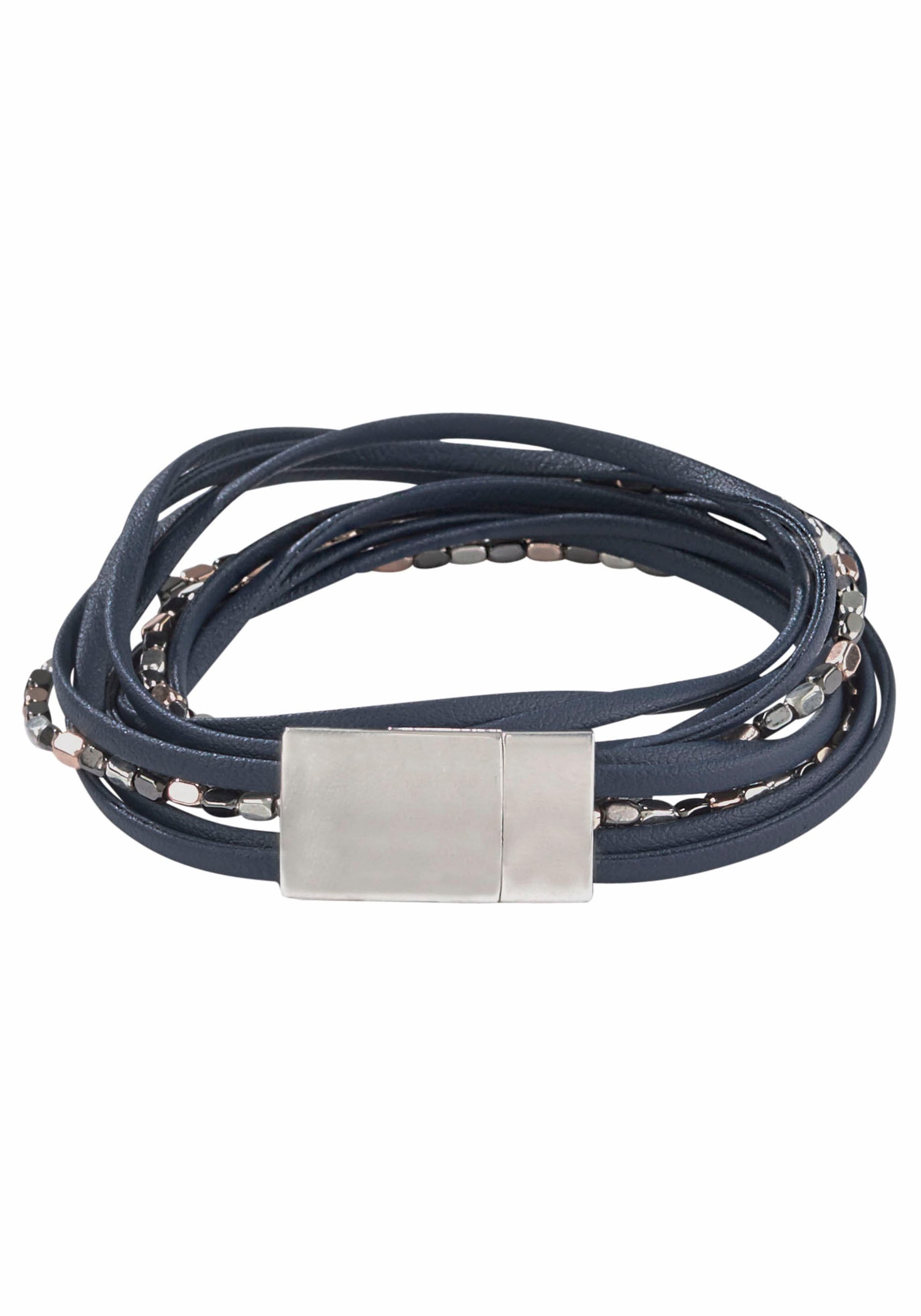 Firetti Wickelarmband "mehrreihig, mit Elementen aus Metall"