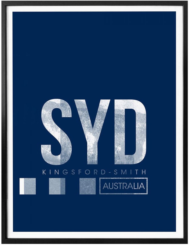 Wandbild, Jelmoli-Versand Poster, Flughafen, Poster Bild, shoppen Wandposter St.), online Wall-Art SYD (1 »Wandbild Flughafen | Sydney«,
