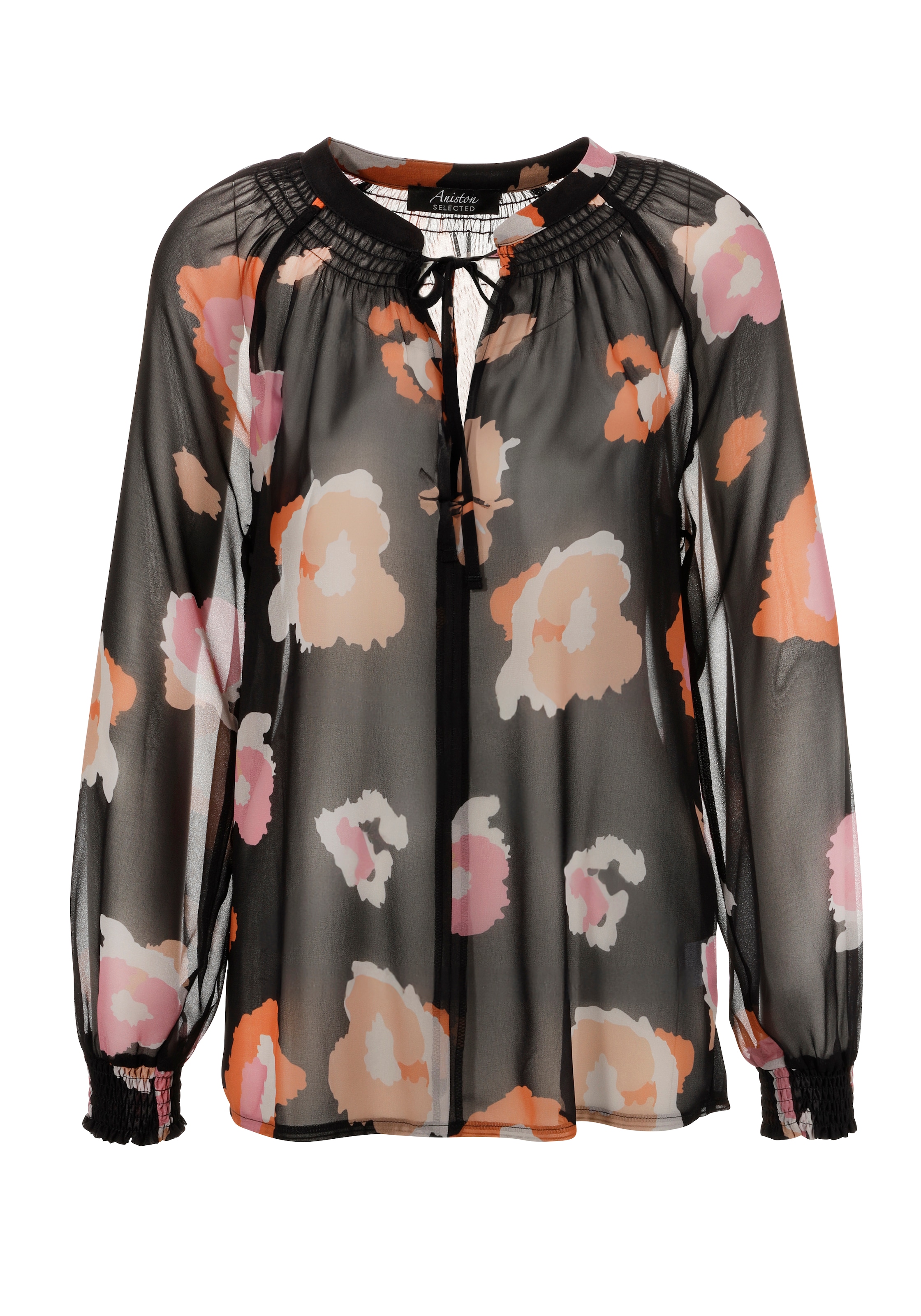 Aniston SELECTED Schlupfbluse, aus transparentem Chiffon