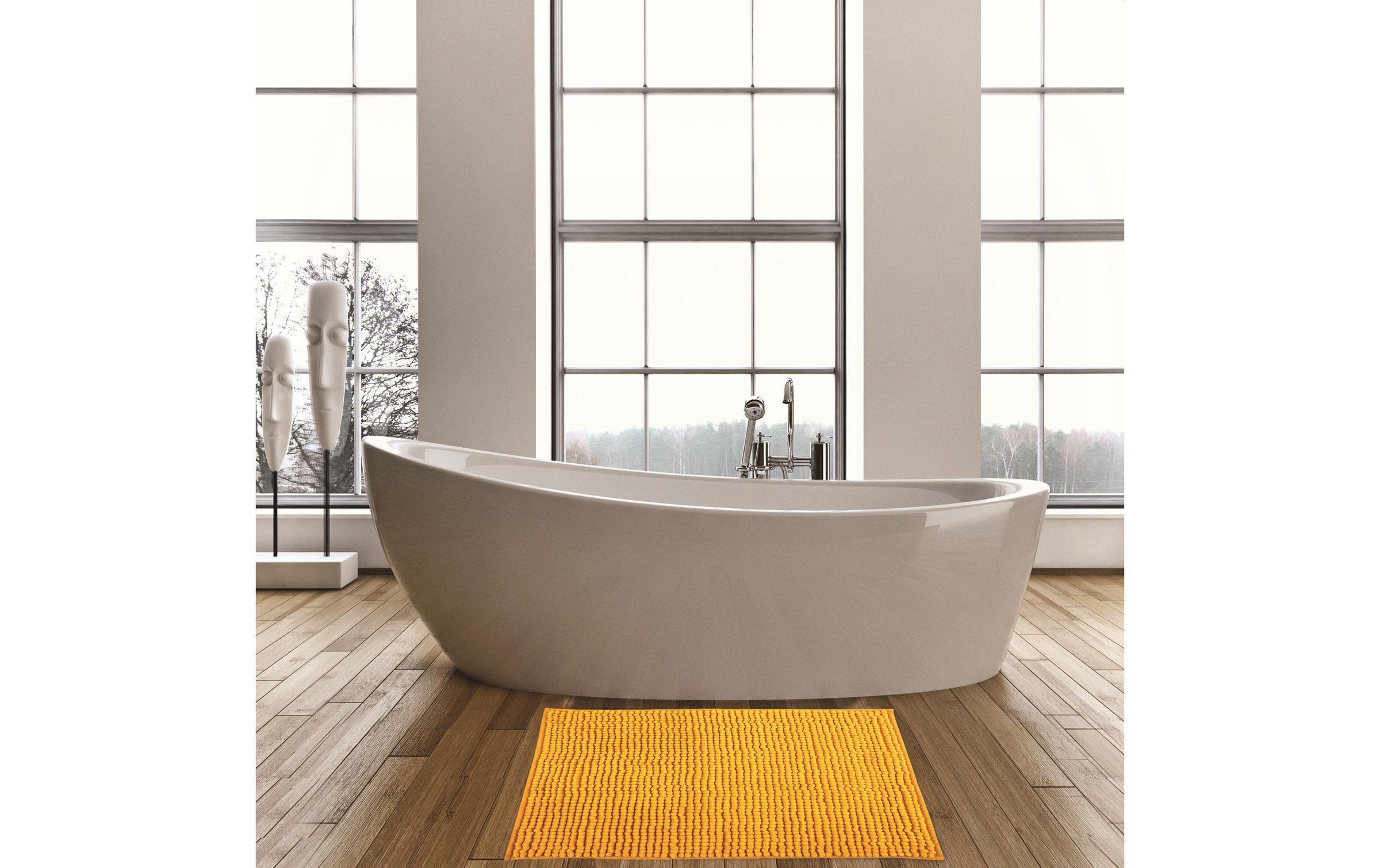 MSV Badematte »Chenille Gelb (Safran)«