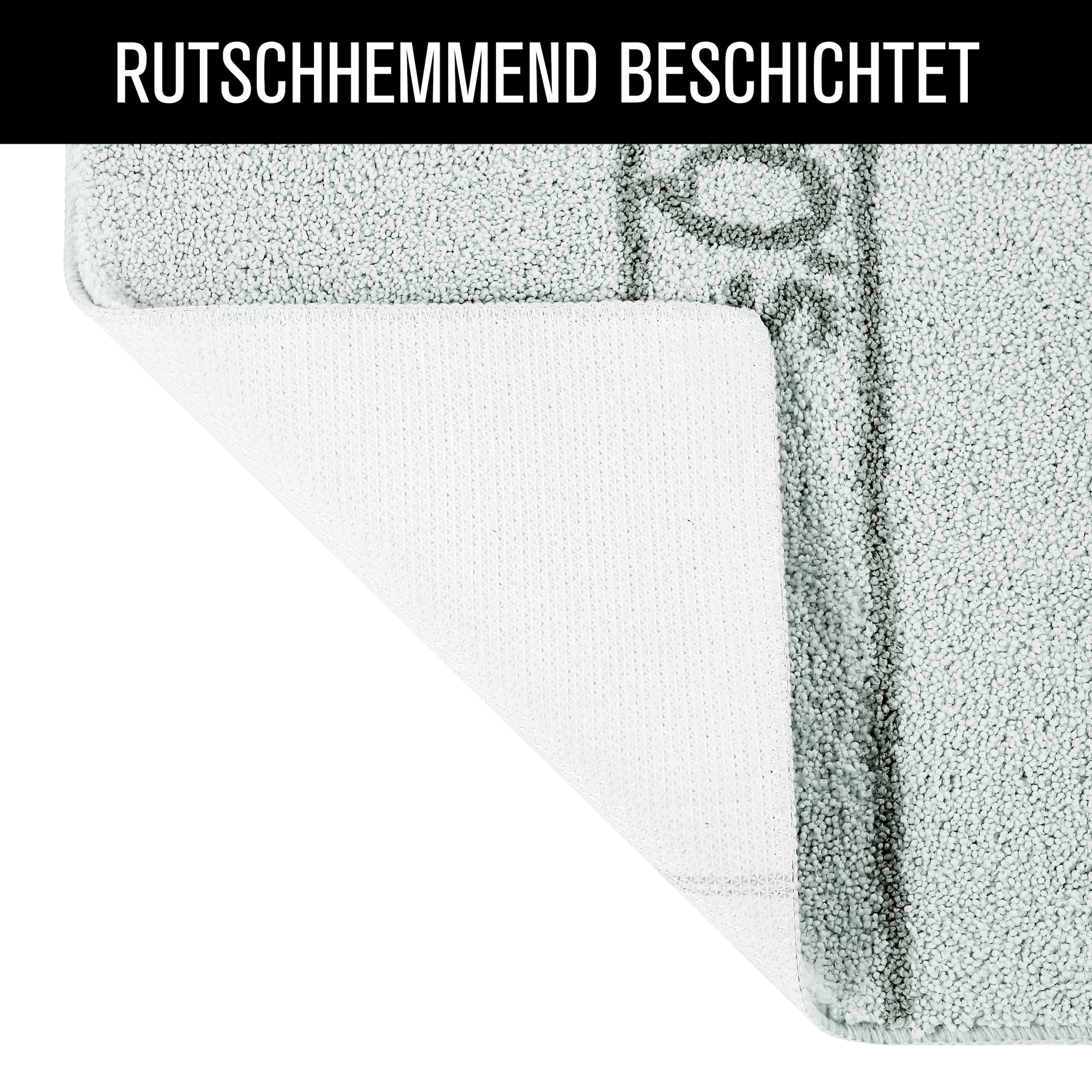 s.Oliver Badematte »Allie, Badvorleger, Badezimmer Teppich, Duschvorleger«, rutschhemmend beschichtet, strapazierfähig-schnell trocknend, Badteppich, weiche Haptik, unifarben mit s.Oliver Schriftzug