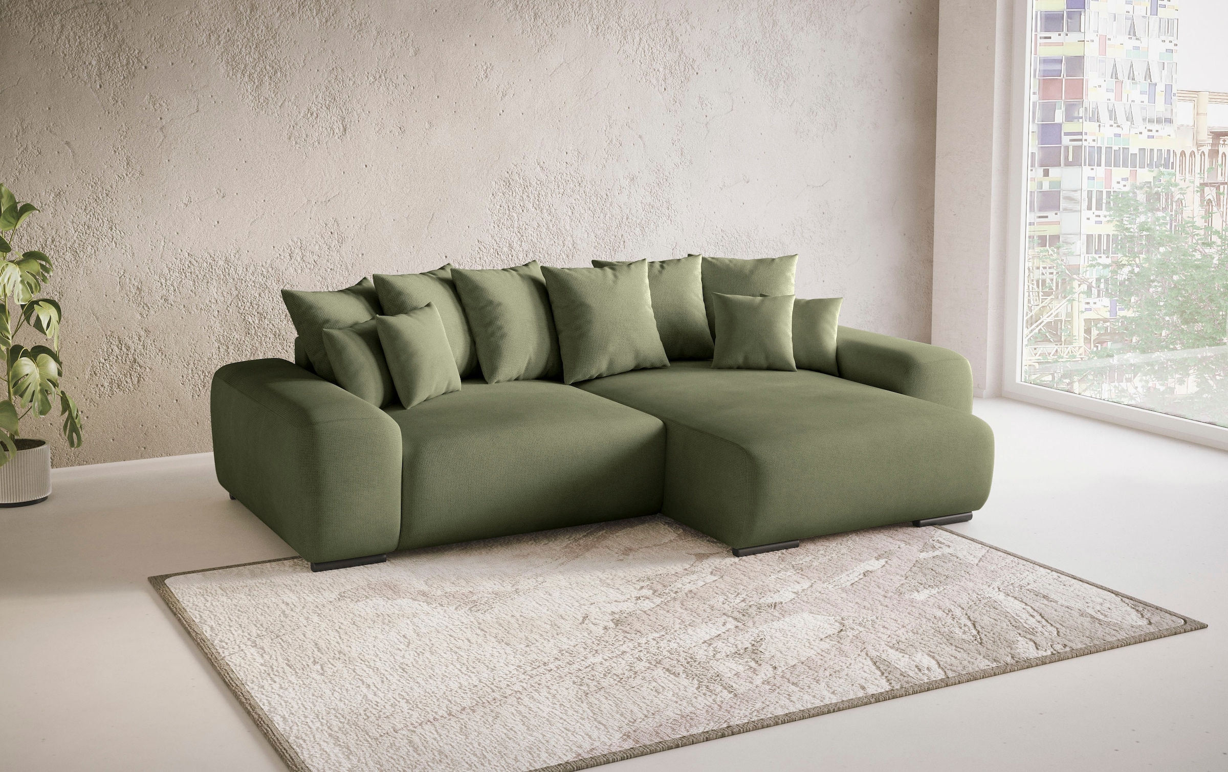 Mr. Couch Ecksofa »Sundance L-Form«, Dauerschläfer mit EasyBett-Schlaffunktion, Bettkasten