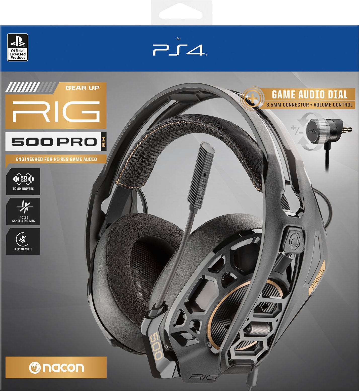 nacon Gaming-Headset »Nacon RIG 500 PRO HS, unidirektional«, Signal-Rausch-Verhältnis >42 dB