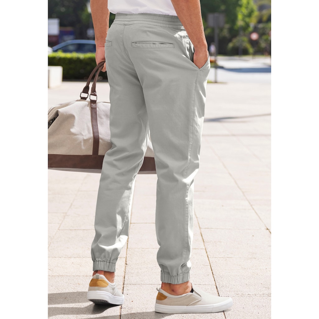 John Devin Stretch-Hose »Jogg Pants«, mit normaler Leibhöhe aus elastischer Baumwoll-Qualität