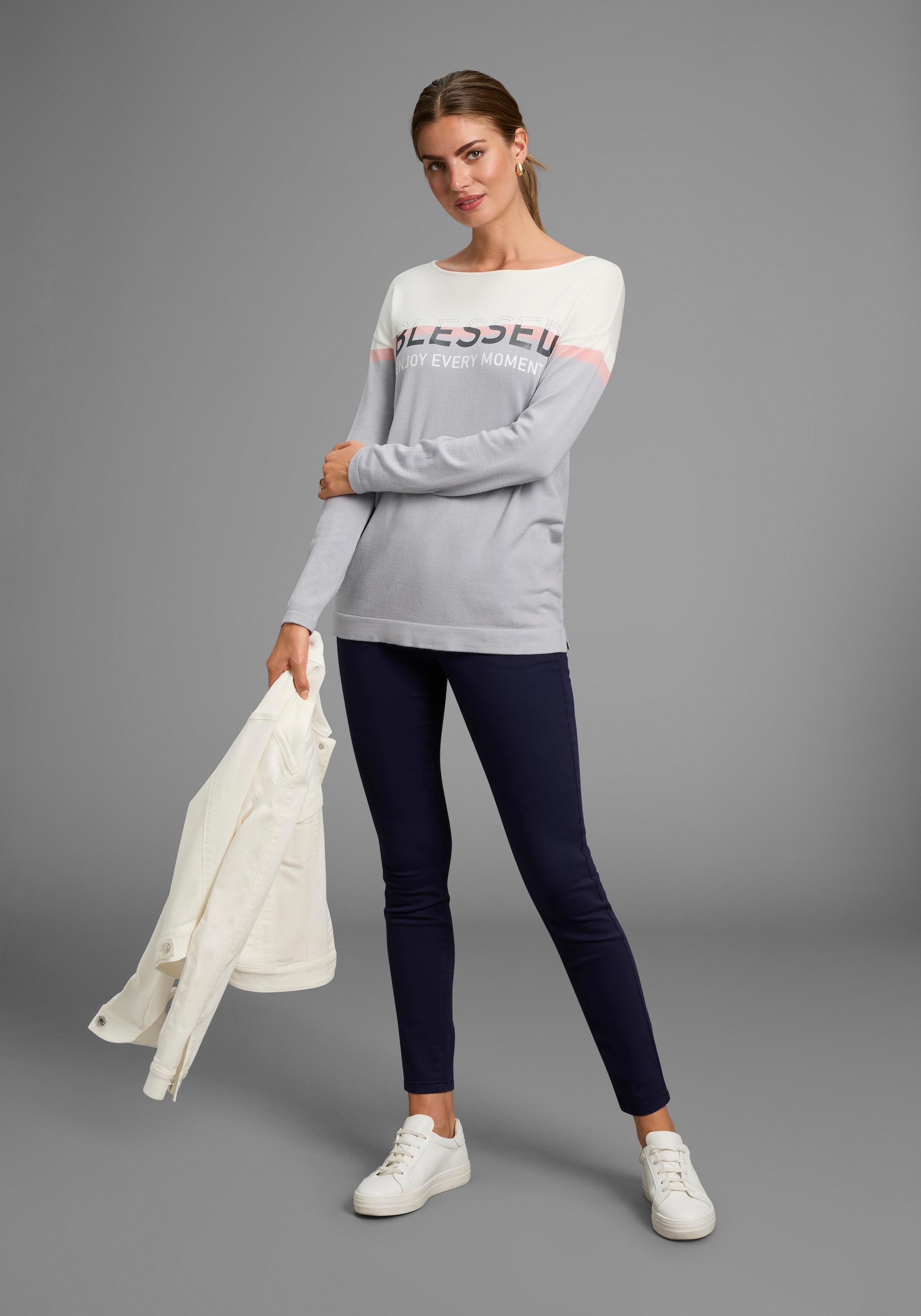 DELMAO 5-Pocket-Hose, mit Reissverschluss-Details