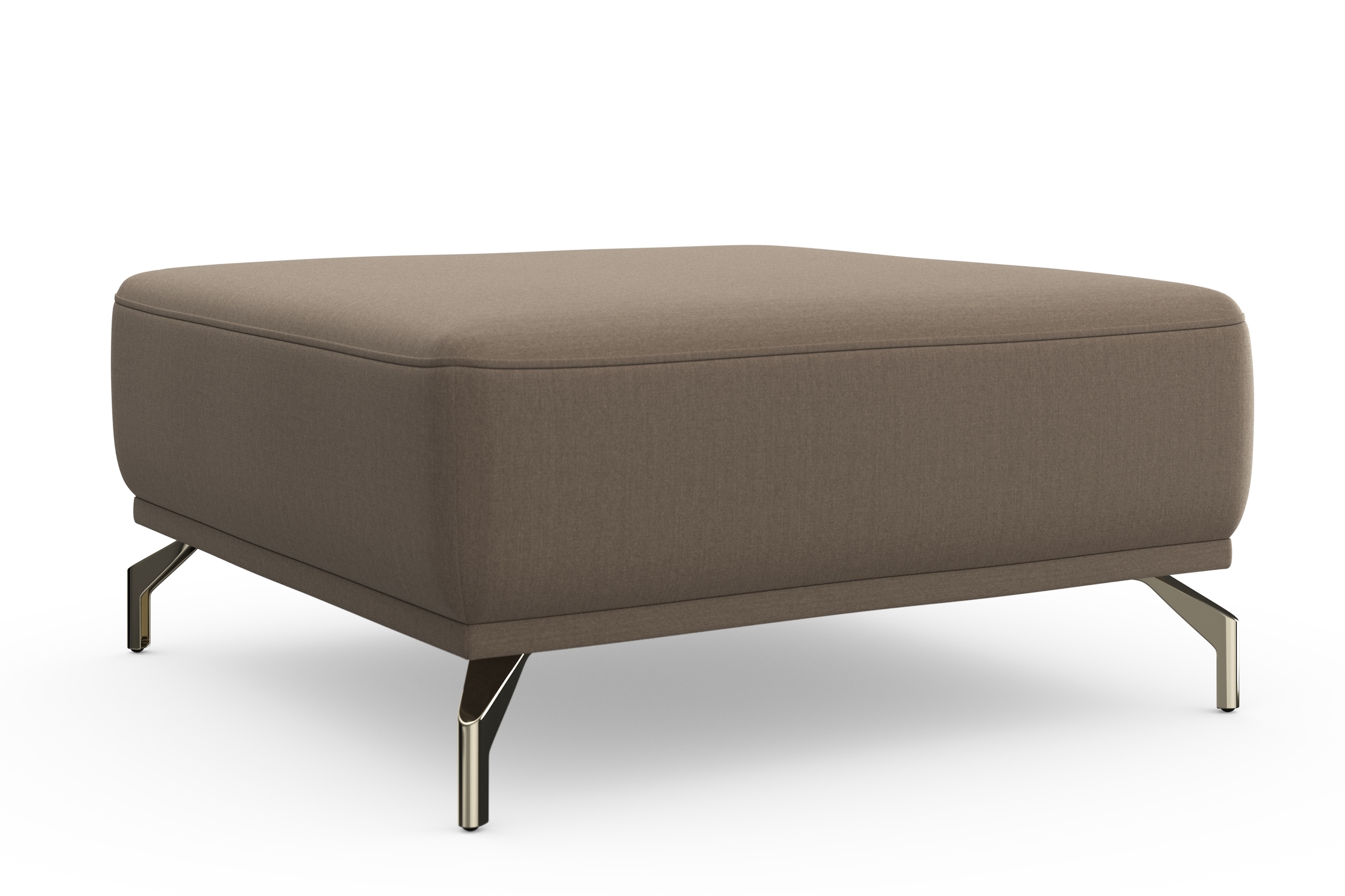 sit&more Hocker »Bailando«, mit Federkern und satinierten Nickelfüssen