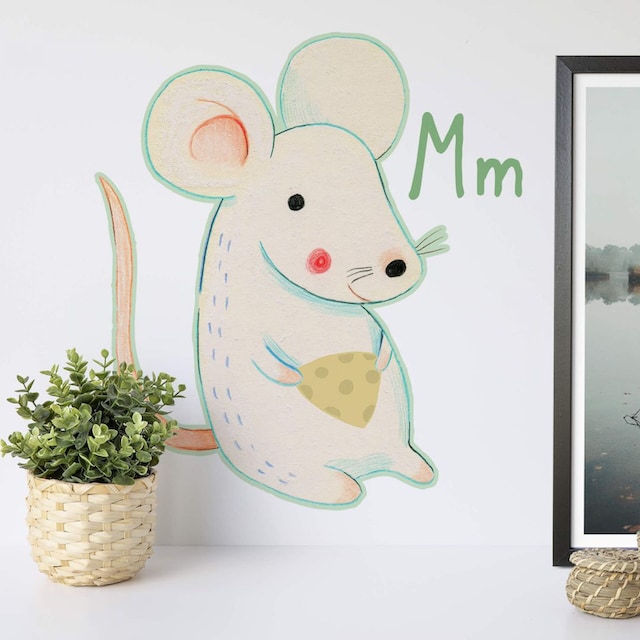 St.) Mouse shoppen Buchstabe (1 Wandtattoo »Maus | online Jelmoli-Versand M«, Wall-Art