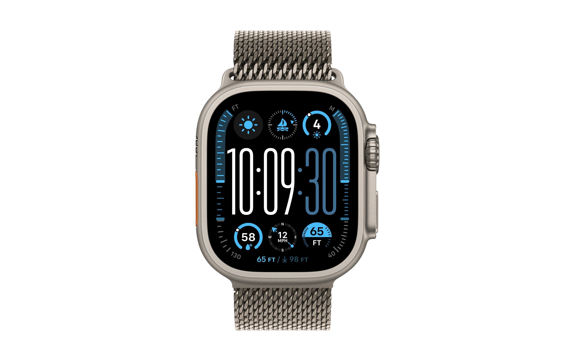 Apple Smartwatch-Armband Milanese Loop, 49 mm, Natur