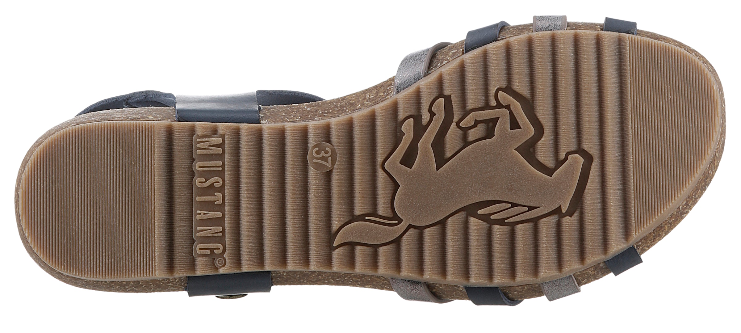 Mustang Shoes Riemchensandale, Sommerschuh, Sandalette, Klettschuh, mit Klettverschluss-Riemchen