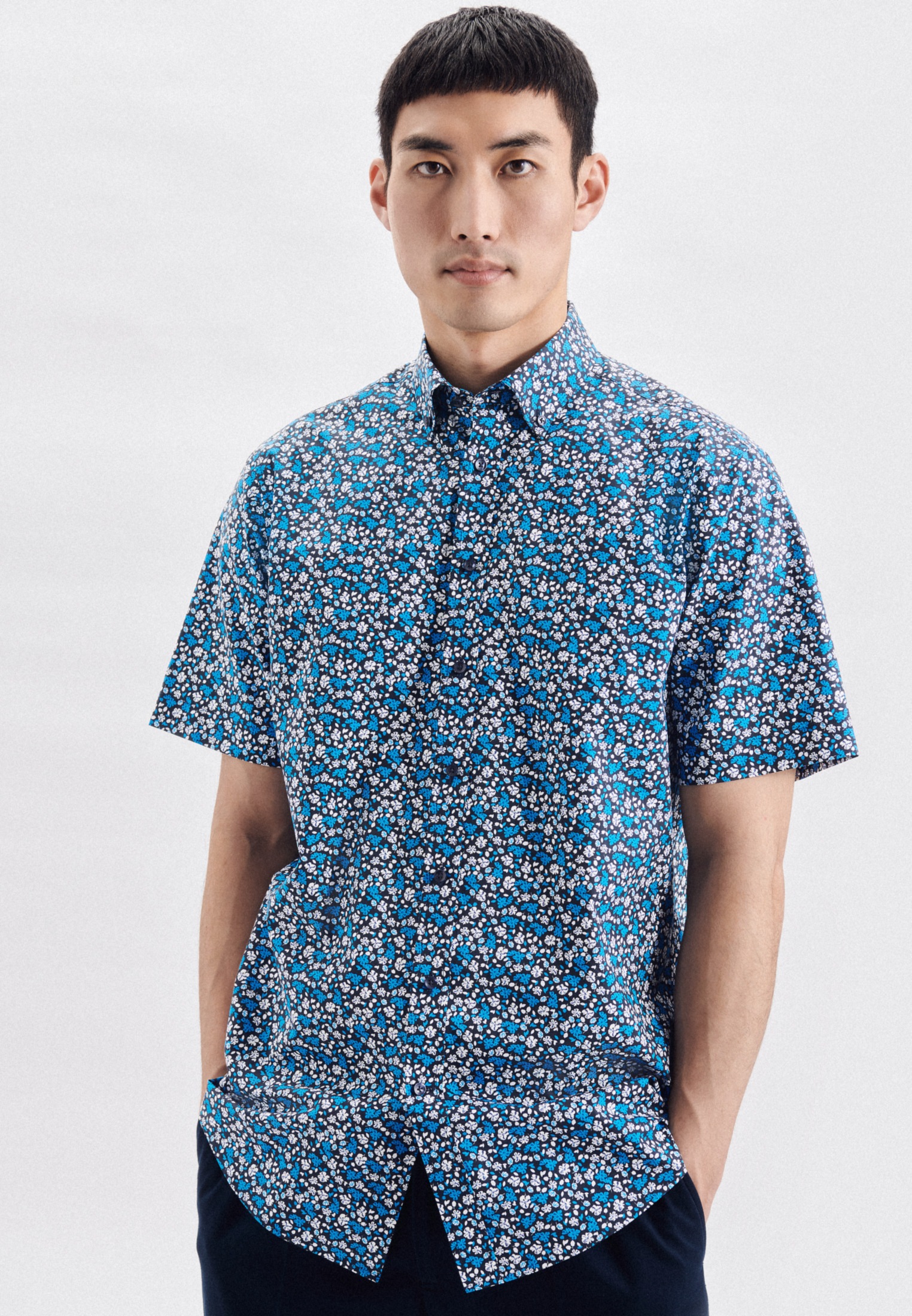 seidensticker Businesshemd »Regular«, Regular Kurzarm Button-Down-Kragen Druck kaufen