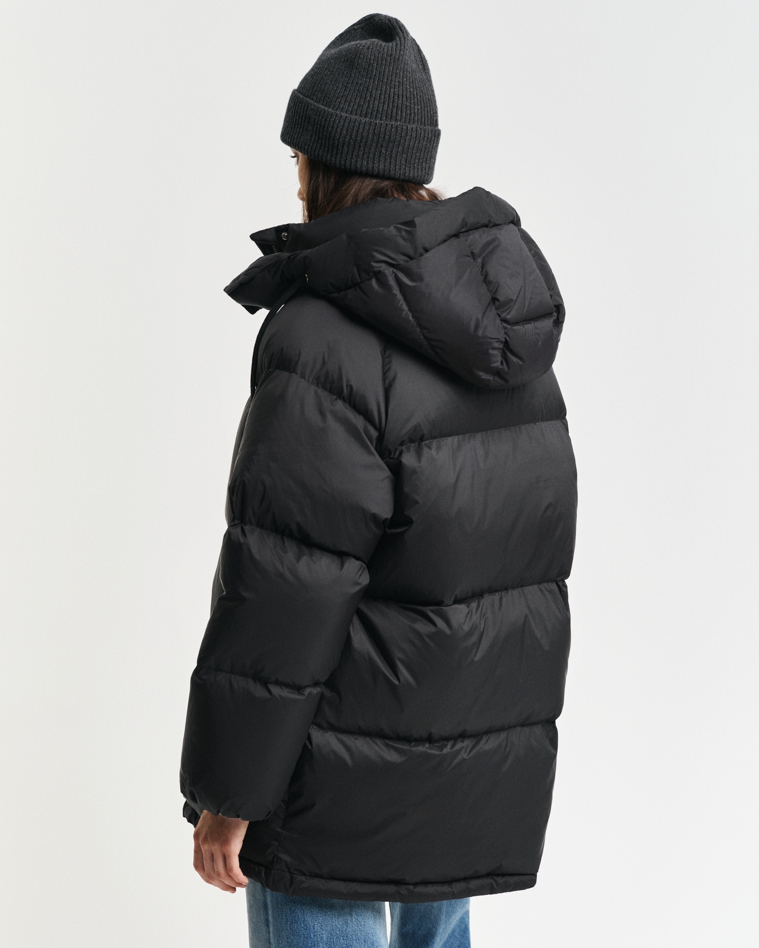 Gant Steppjacke »MID LENGTH DOWN JACKET«, mit Kapuze, mit 2-Wege-Reissverschluss