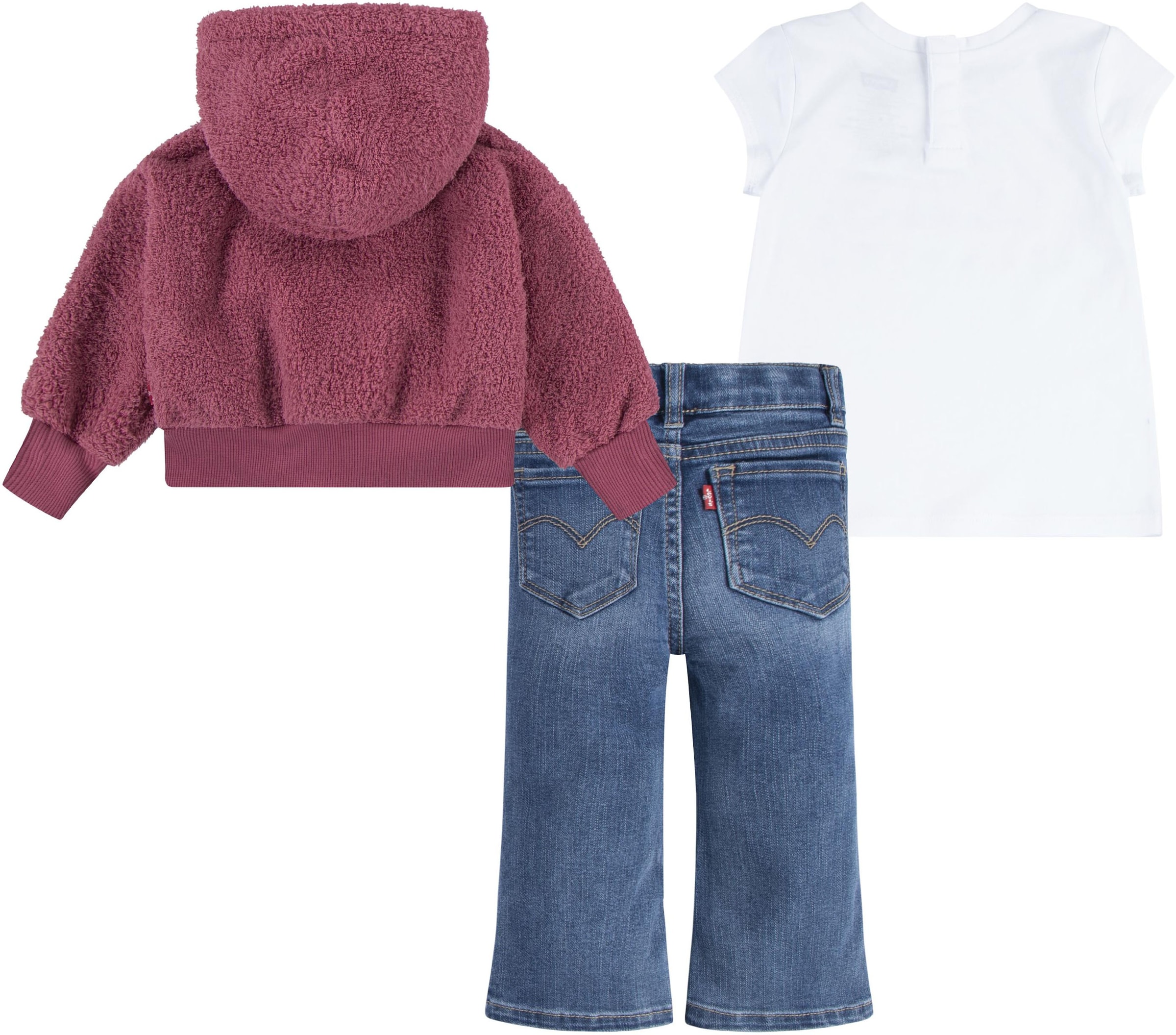 Levi's® Kids Shirt, Hose & Jäckchen »LVG 3PC ZIP HOODIE & WIDE LEG«, for GIRLS