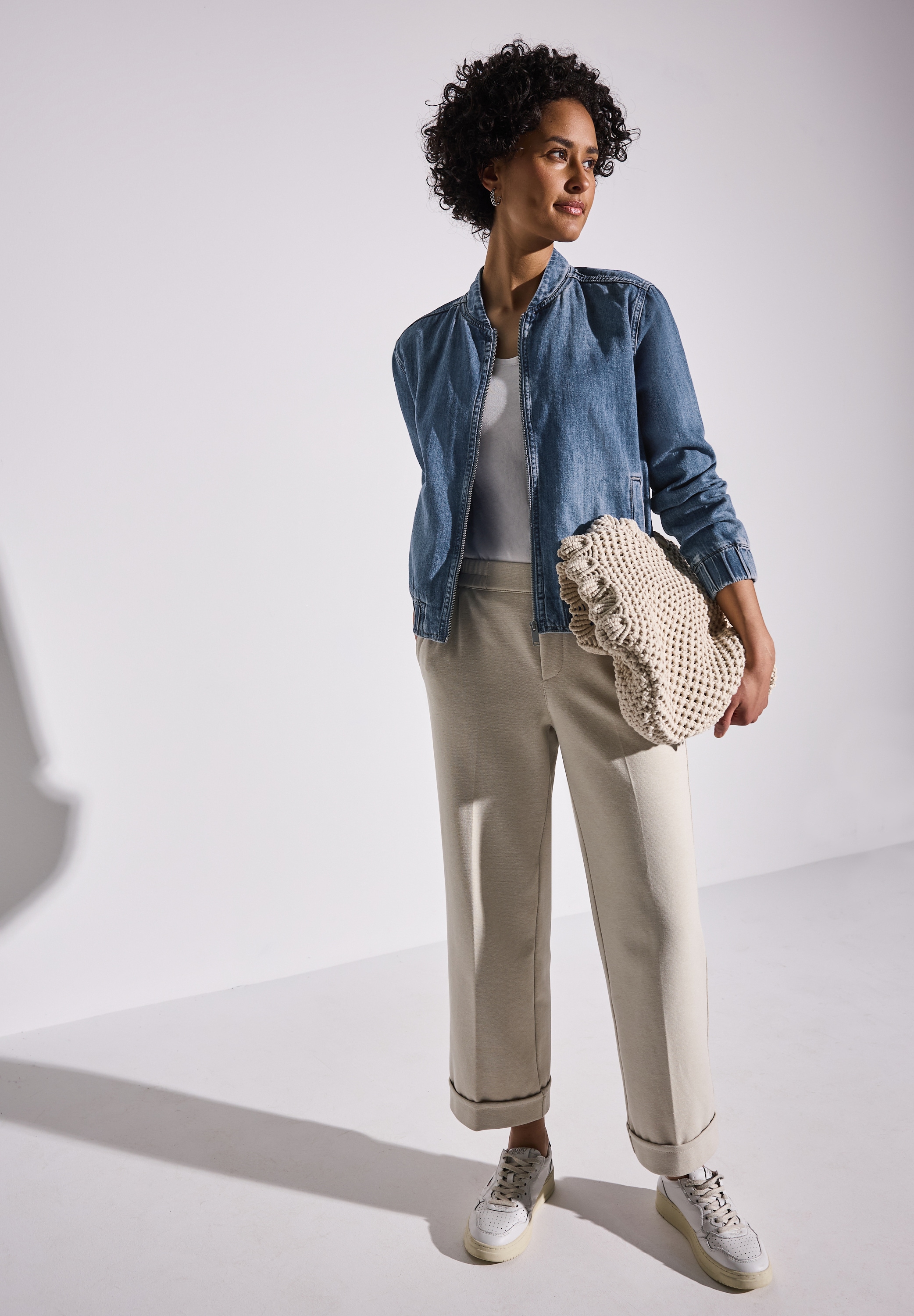 STREET ONE Blouson, ohne Kapuze, Denim, mit Reissverschluss