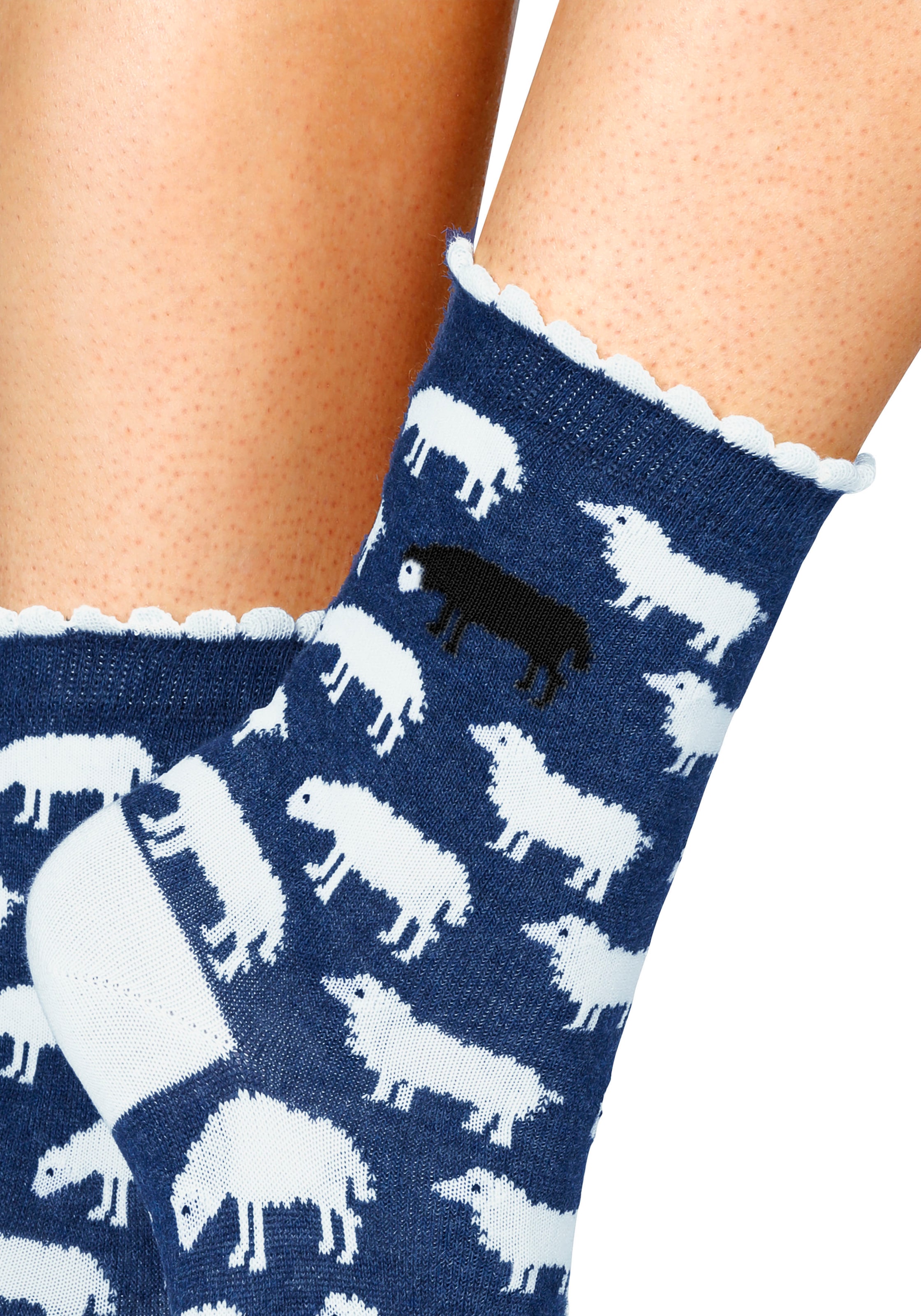 H.I.S Socken, (Packung, 3 Paar), mit feinem Muschelabschluss