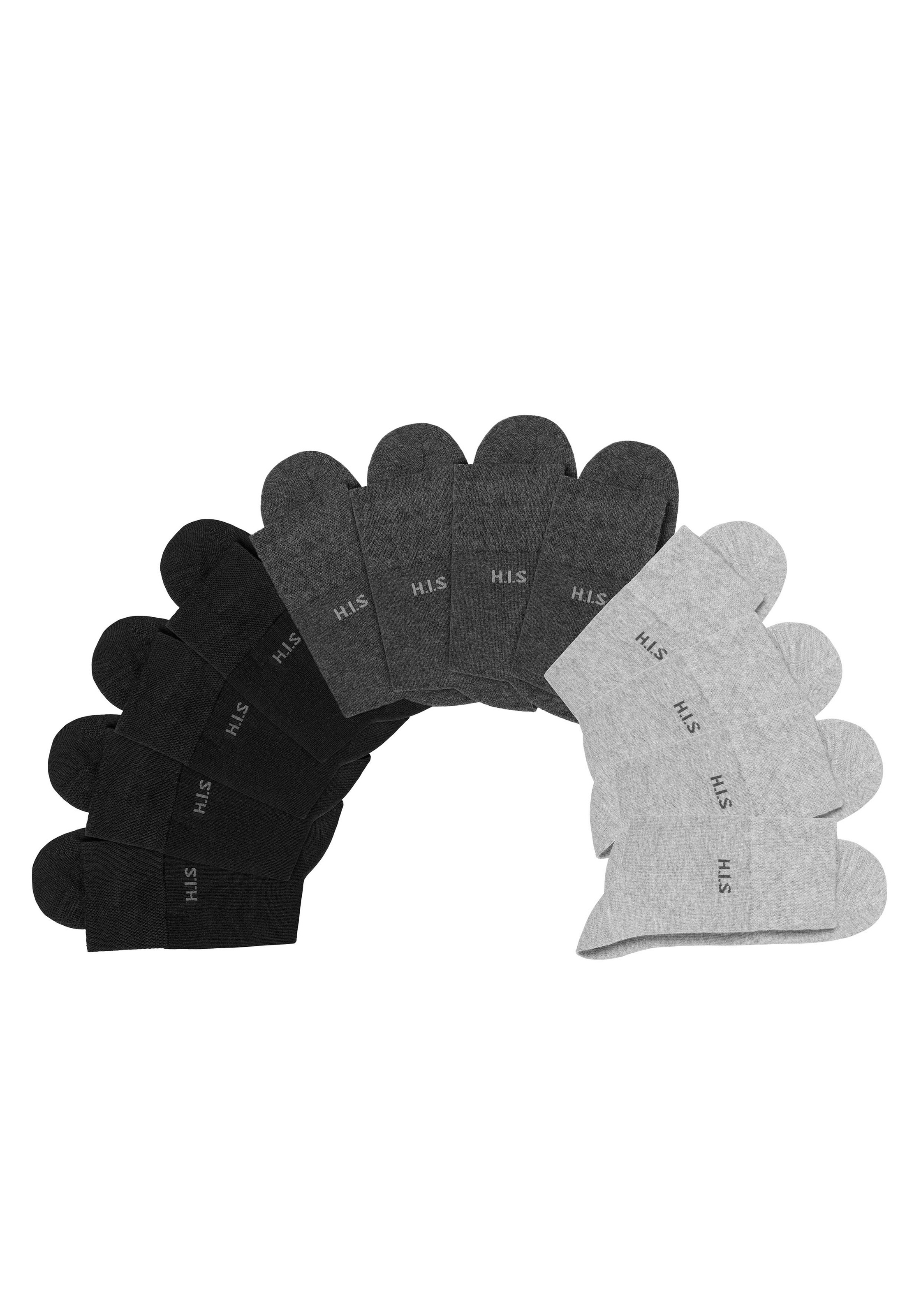 H.I.S Socken Packung, 12 Stk. tlg. ohne einschneidendes Gummi