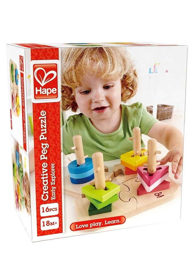 Hape Steckspielzeug, (Set, 16 tlg.)