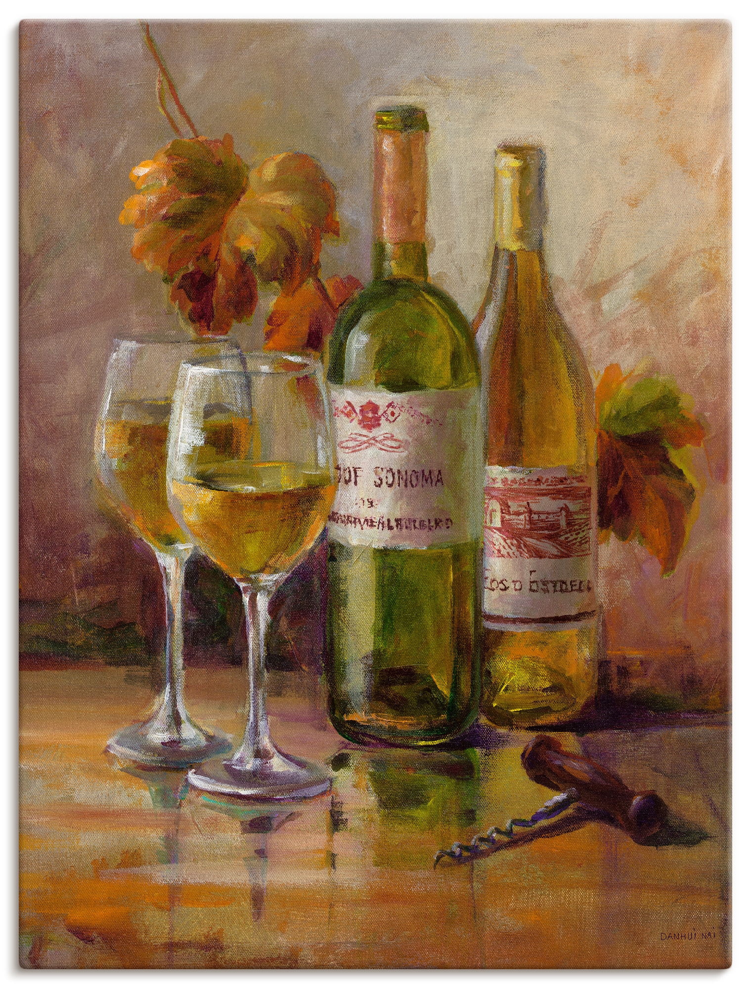 (1 Poster Jelmoli-Versand Wein Grössen verschied. St.), Getränke, II«, | in online kaufen als Artland Wandbild Leinwandbild, »Offener