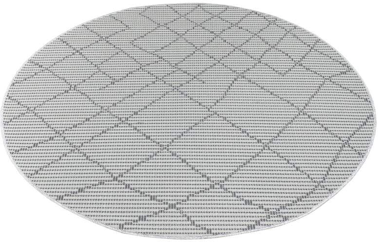 Carpet City Outdoorteppich »PALM3526«, rund, 5 mm Höhe, Wetterfest & UV-beständig, für Balkon, Terrasse, Küche, flach gewebt
