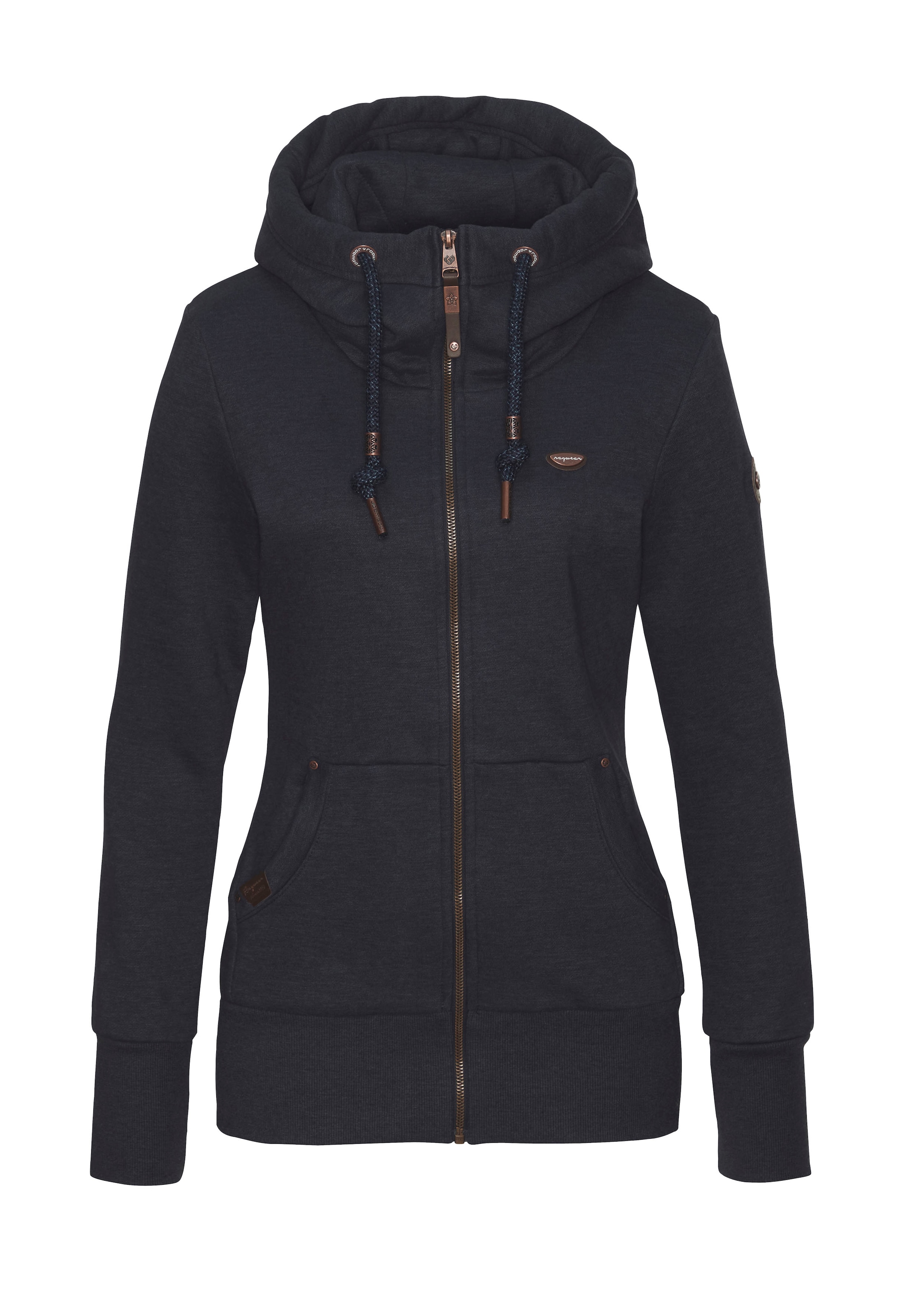 Ragwear Sweatjacke »NESKA ZIP CORE«, Kapuze mit Kordelzug und praktische Kängurutasche