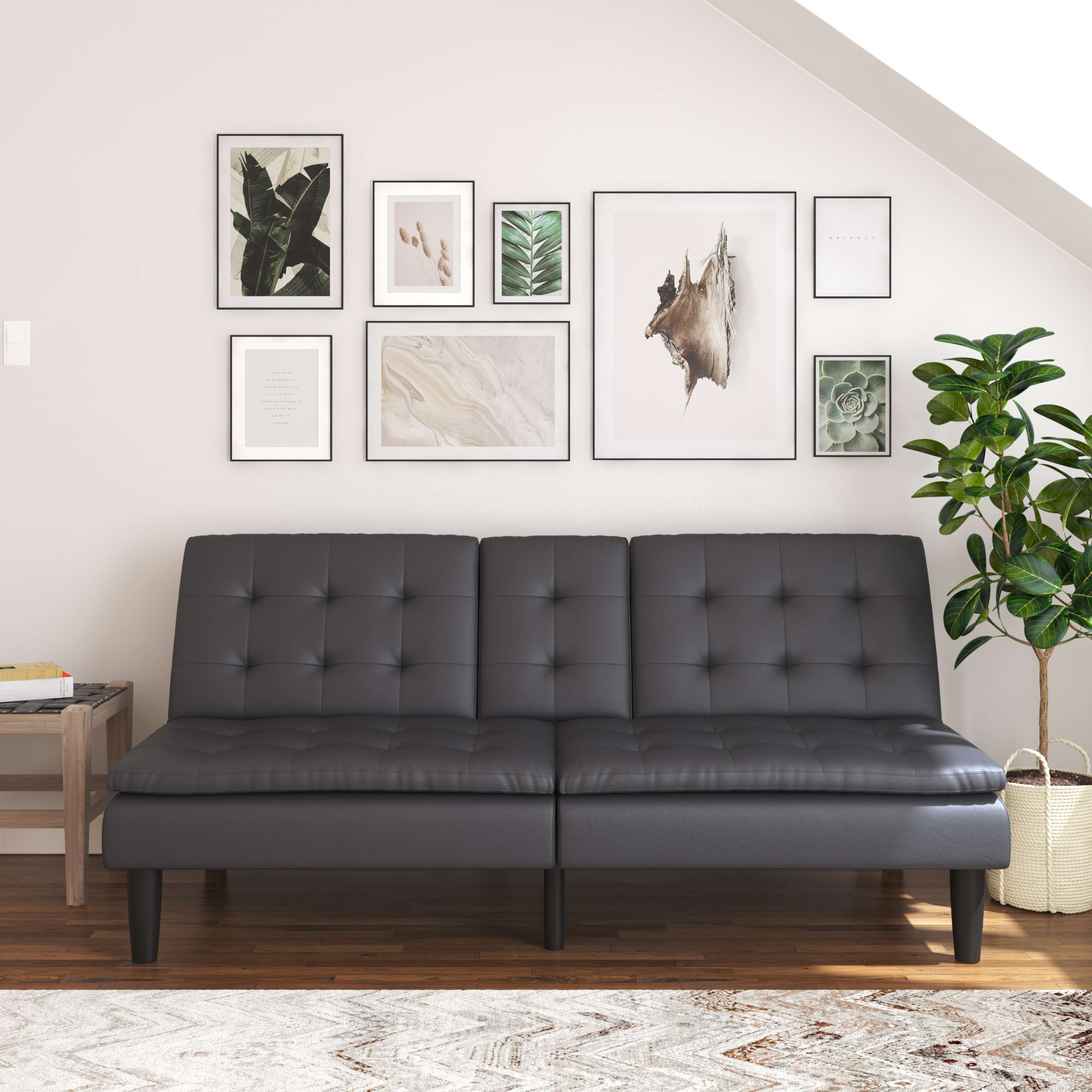 Dorel Home Schlafsofa »MAINE, Kinosofa mit Relax- und Bettfunktion, 2 Getränkehalter,«, Liegefläche 190 x 110 cm, Webstoff und Kunstleder