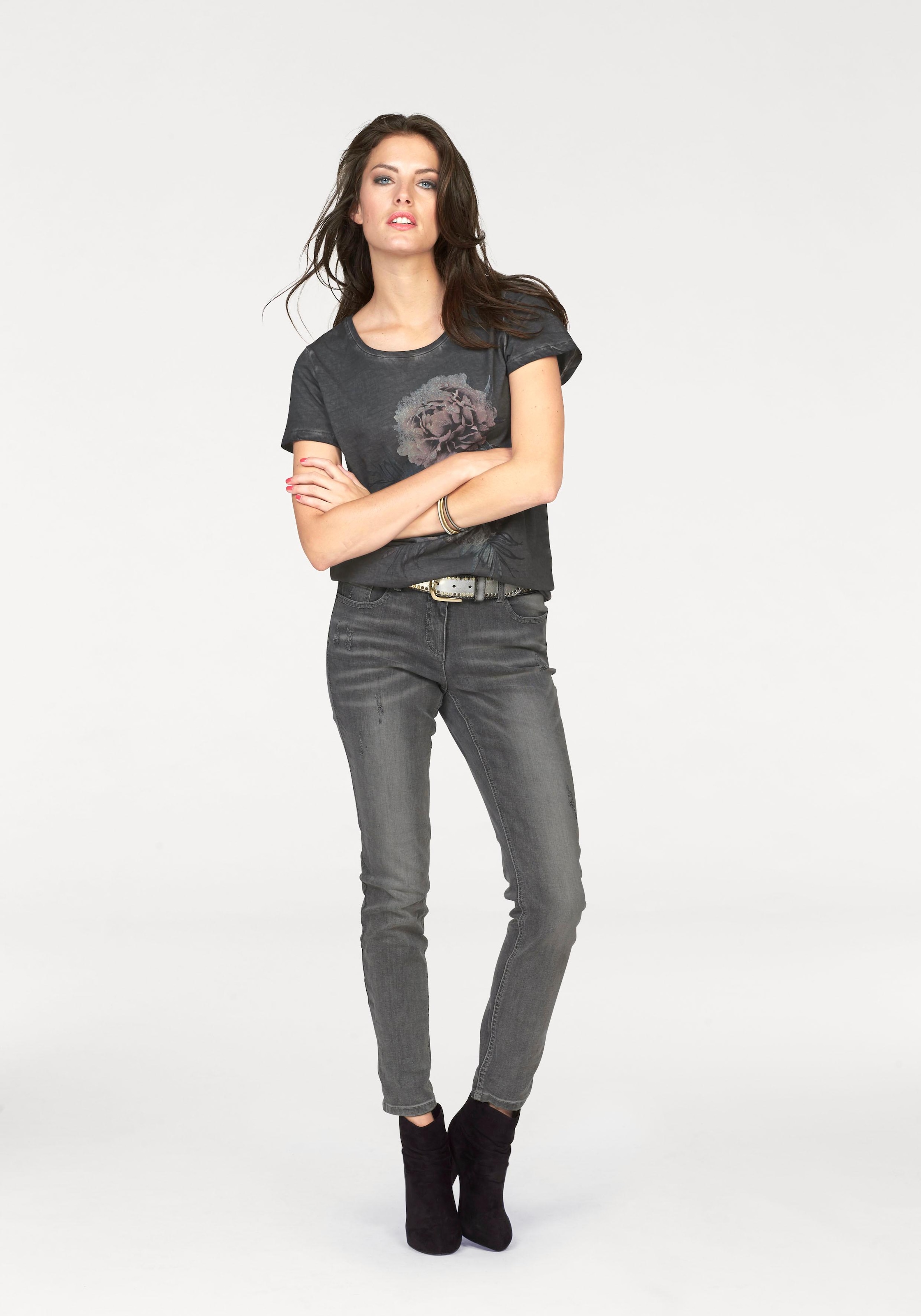 Aniston CASUAL T-Shirt, online Schweiz dyed-Waschung bei Oil mit shoppen Jelmoli-Versand