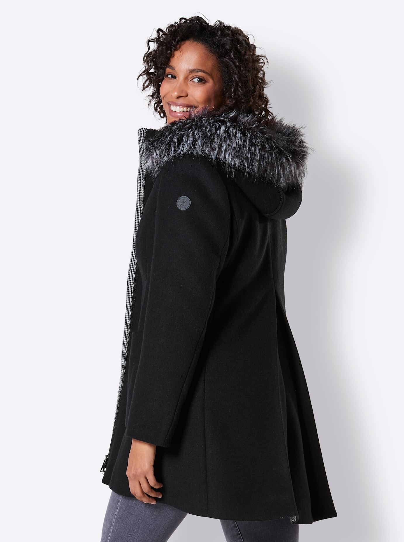 Langjacke, mit Kapuze