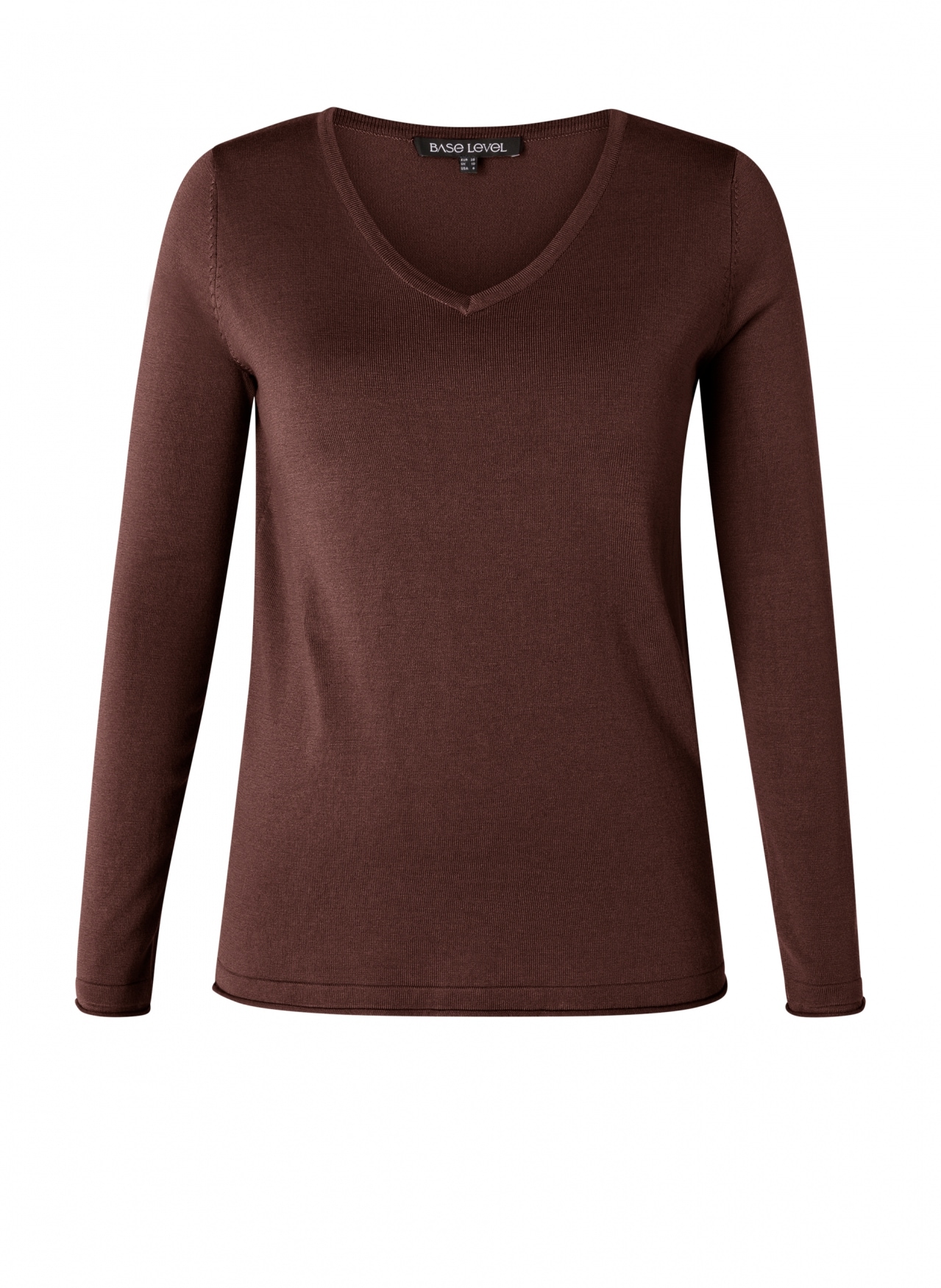 Base Level Curvy V-Ausschnitt-Pullover »Anine«, Pullover in weicher und formstabiler Qualität