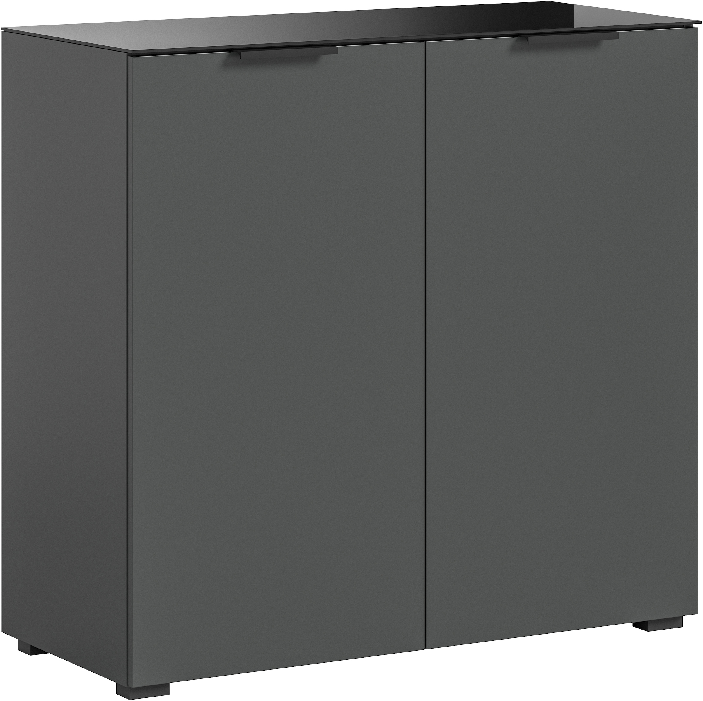 INOSIGN Kommode »Raio, Breite 90 cm, 2 Türen, 2 Einlegeböden, Oberboden mit Glasplatte«, Anrichte, Sideboard, Highboard, Schrank