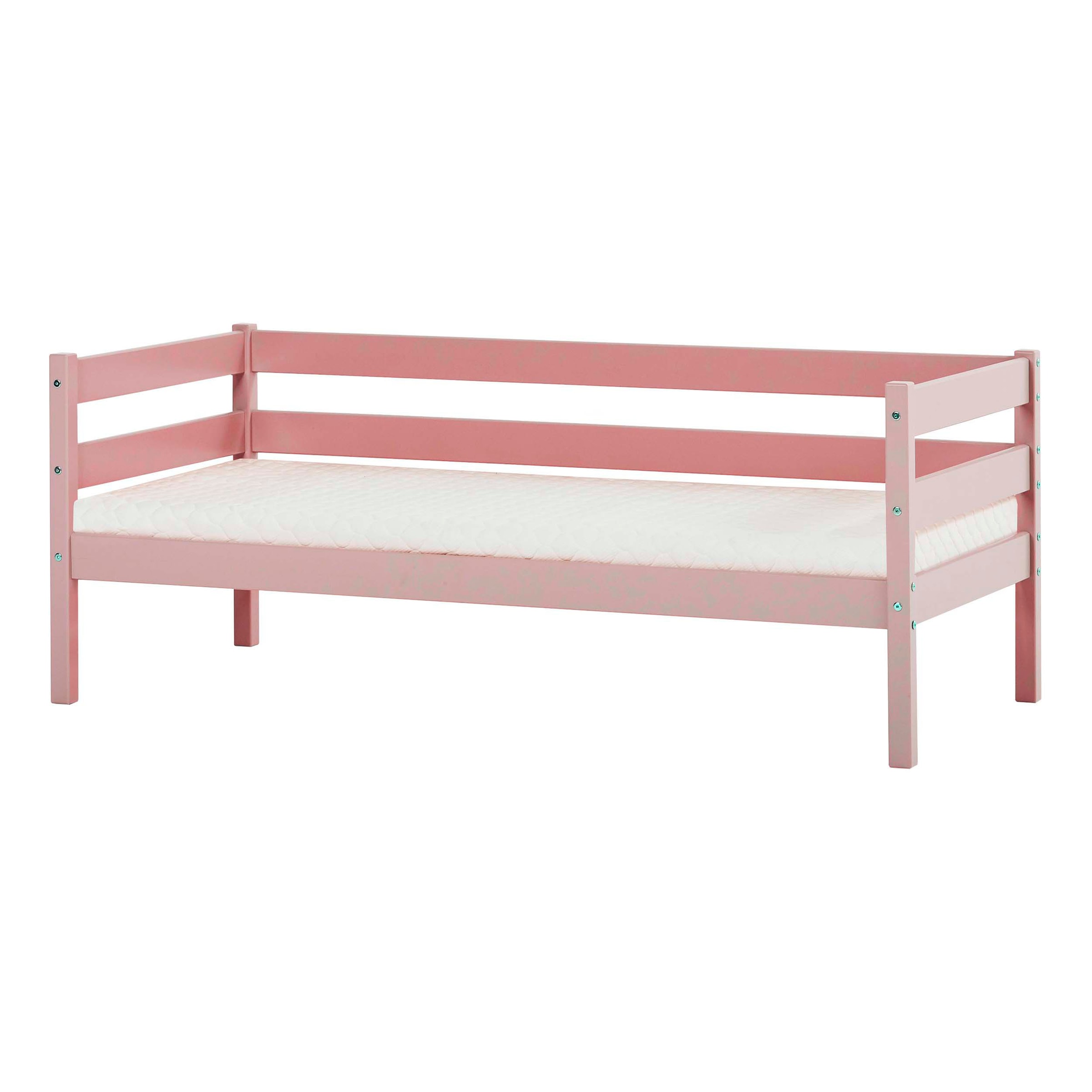 Hoppekids Einzelbett "ECO Comfort Kinderbett, Kiefer Massivholz, Jugendbett inkl. Rollrost" 70x160 cm, wahlweise in verschieden Farben/ Matratze/ Absturzsicherung