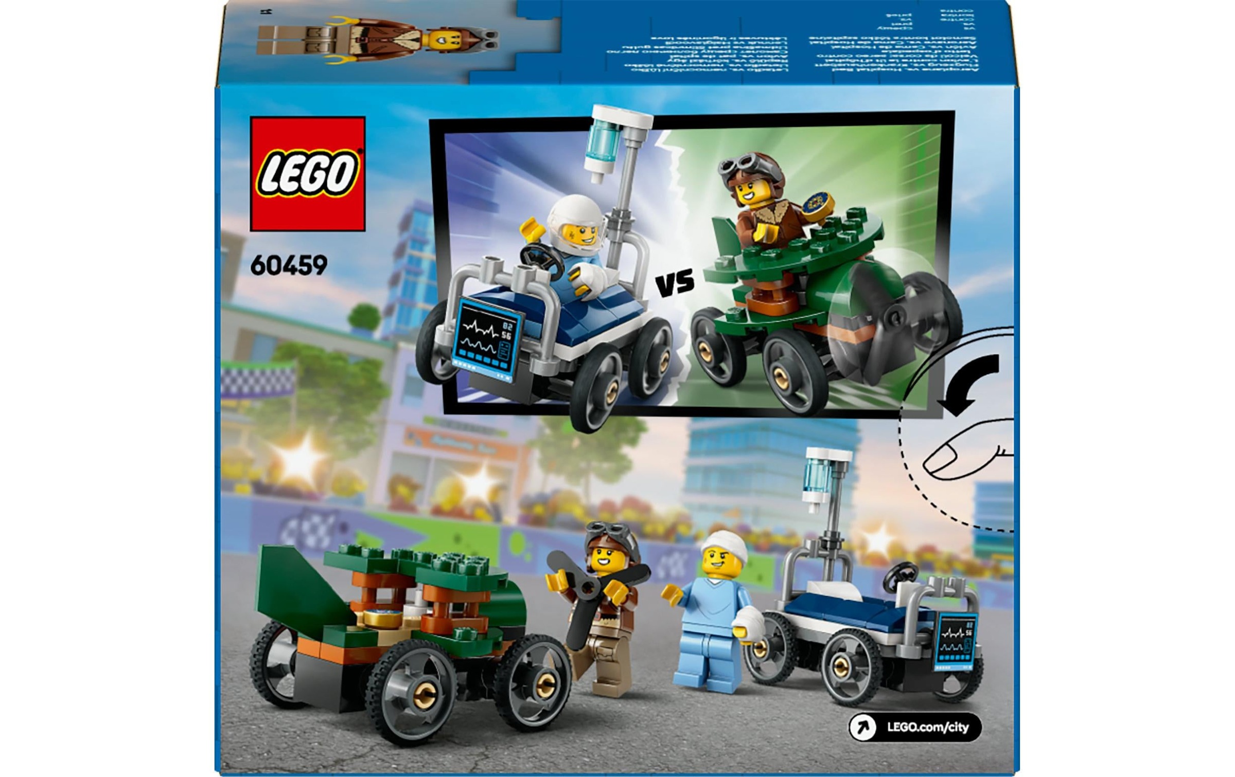 LEGO® Spielbausteine »City Flugzeug vs. Krankenhausbett 60460«, (70 St.)