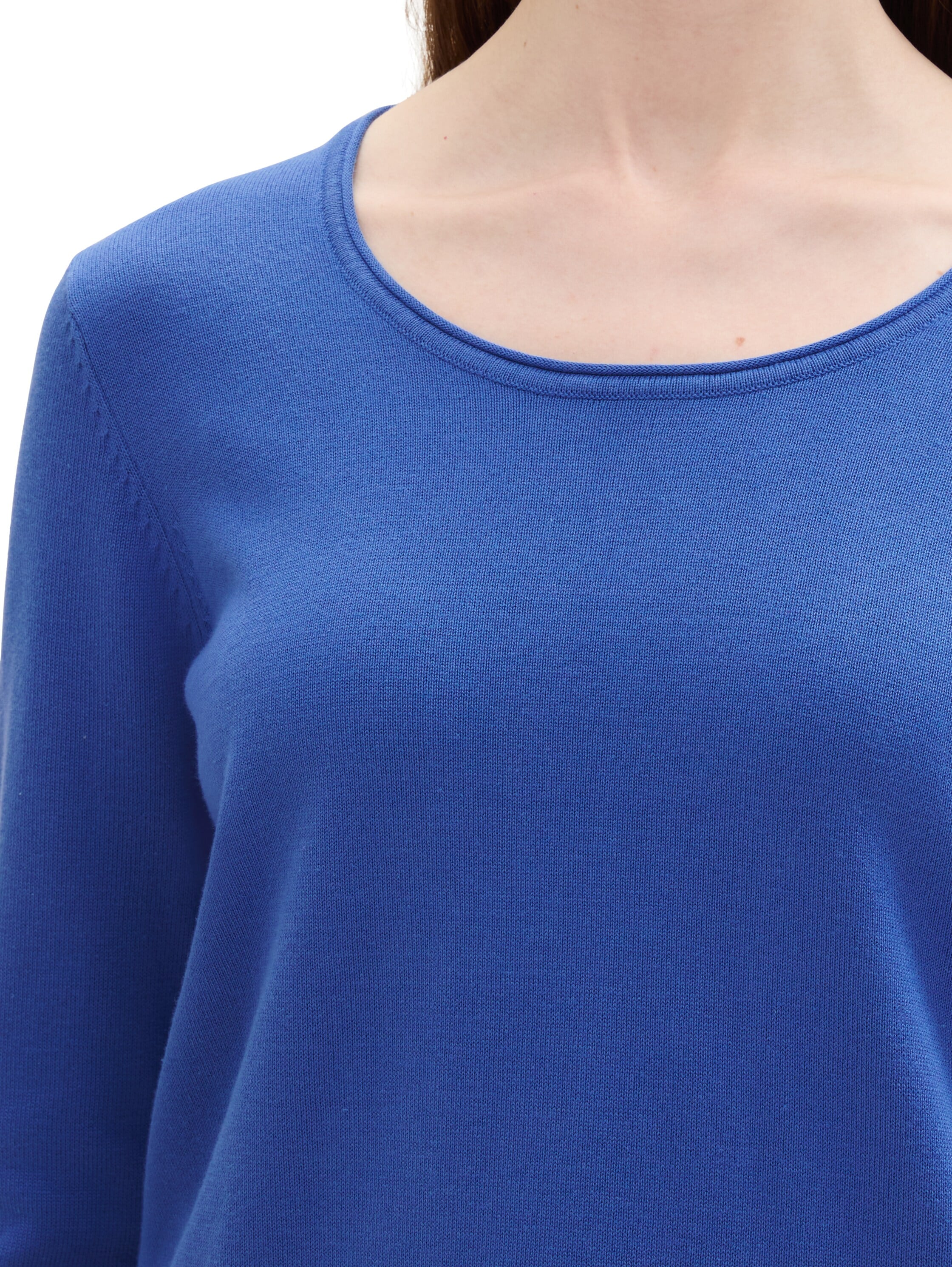 TOM TAILOR Strickpullover, aus Viskose mit Rundhalsausschnitt