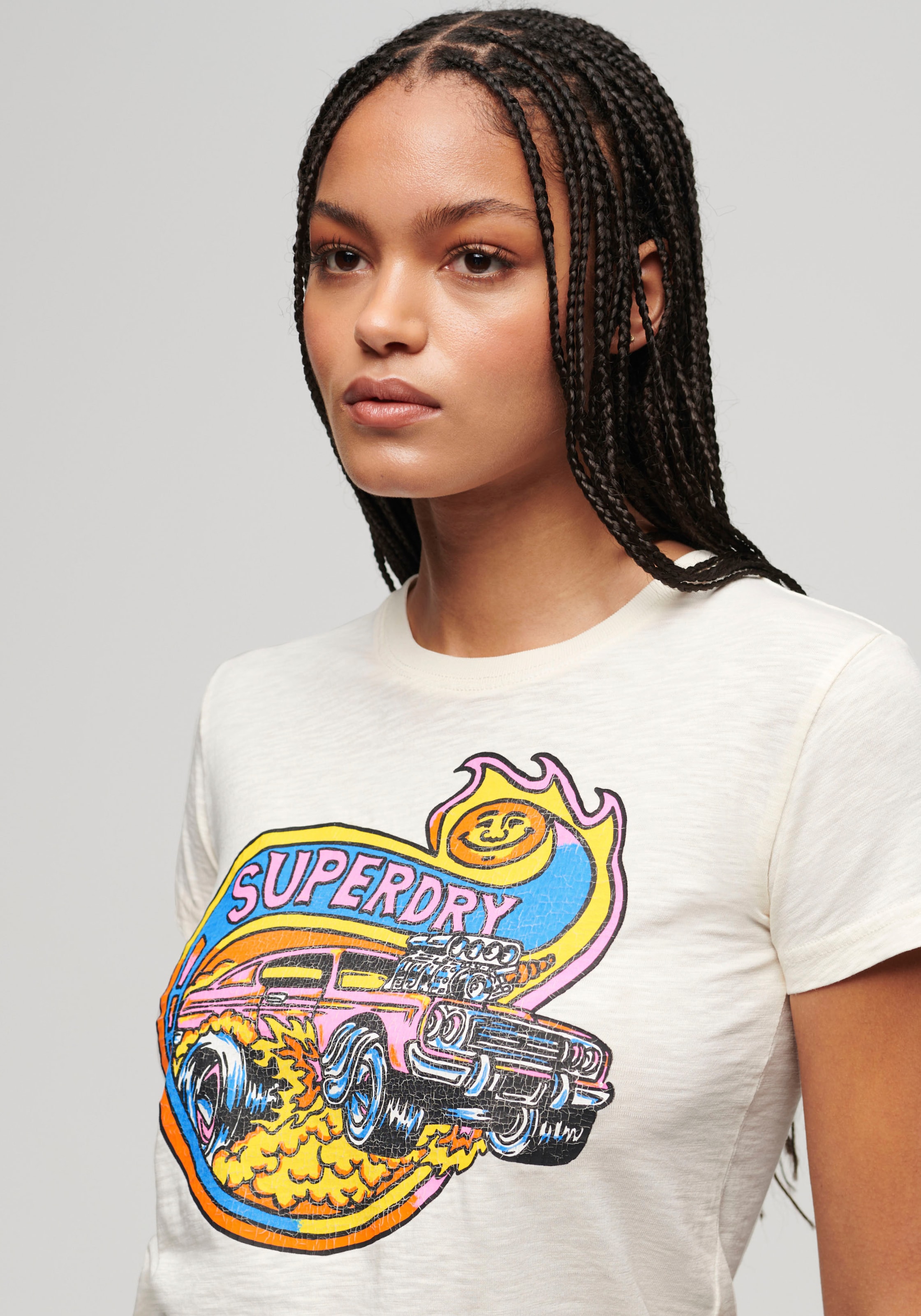 Superdry Print-Shirt »NEON MOTOR GRAPHIC FITTED TEE«