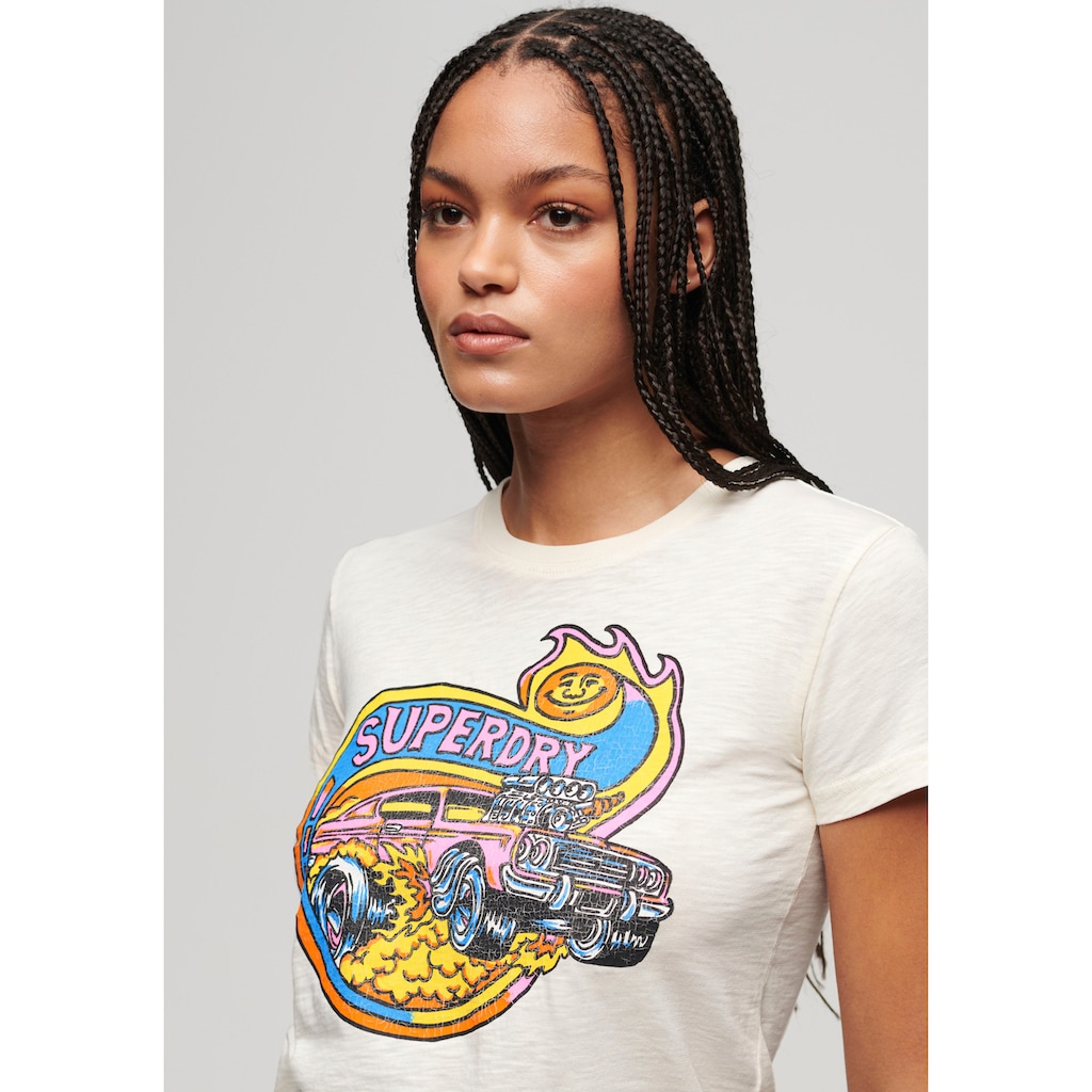 Superdry Print-Shirt »NEON MOTOR GRAPHIC FITTED TEE«