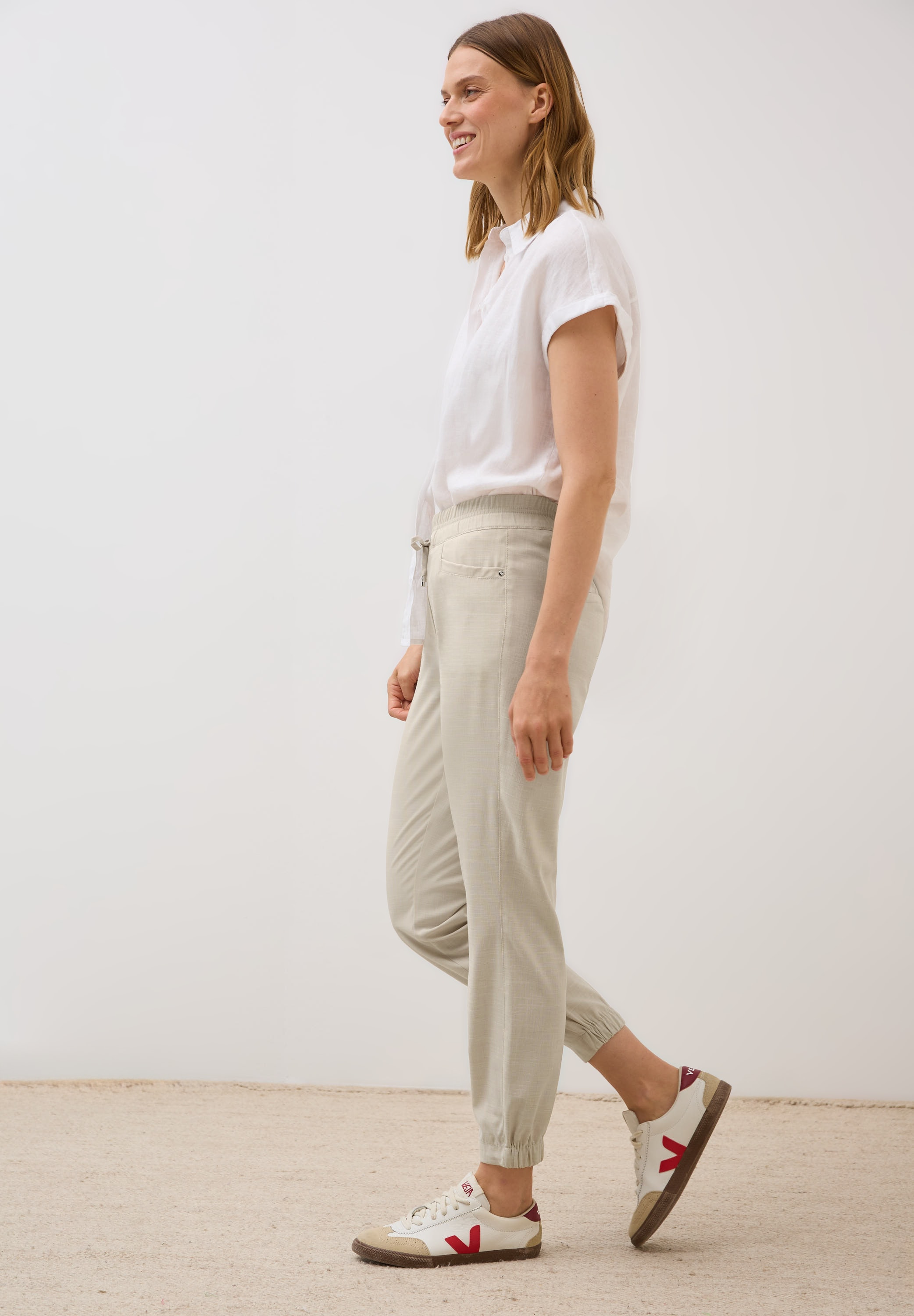 Cecil Stoffhose »Style CHELSEA«, Sommerhose mit elastischem Bund mit Tunnelzug