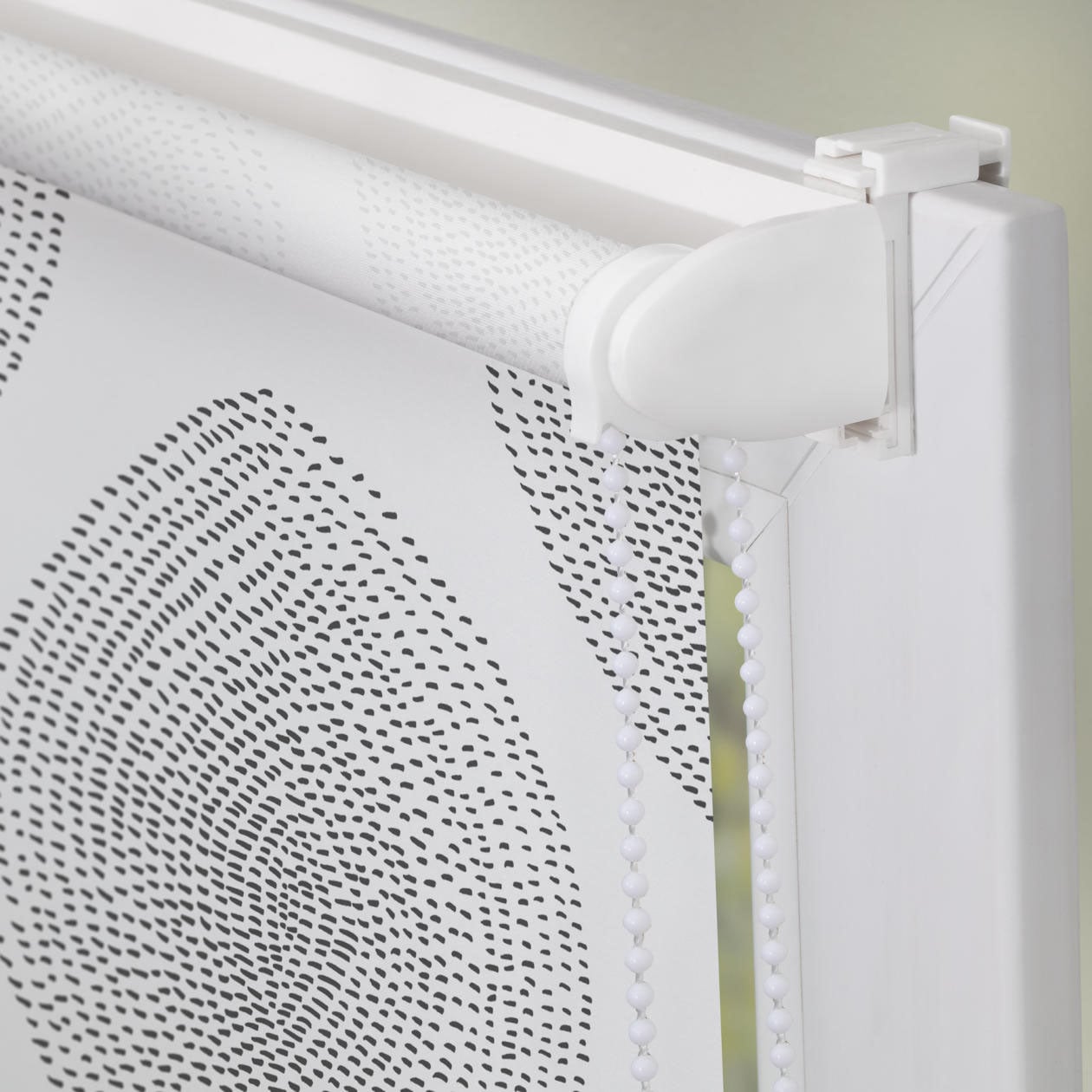 LICHTBLICK ORIGINAL Seitenzugrollo »Rollo Klemmfix, ohne Bohren, blickdicht, Stripy Boho Drop - Weiss«, blickdicht, Sichtschutz-Blendschutz, freihängend
