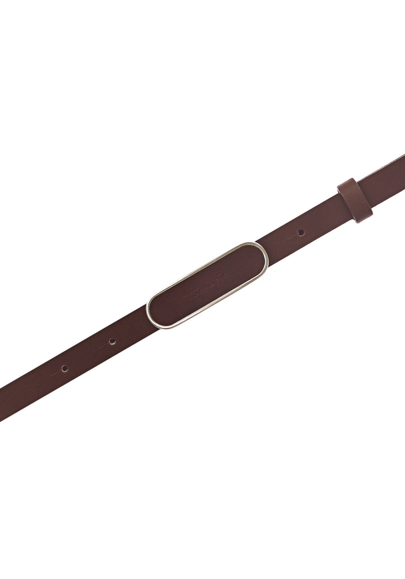 Tamaris Ledergürtel, Elegante, lederbezogene Koppelschliesse in glänzendem Silberfarben