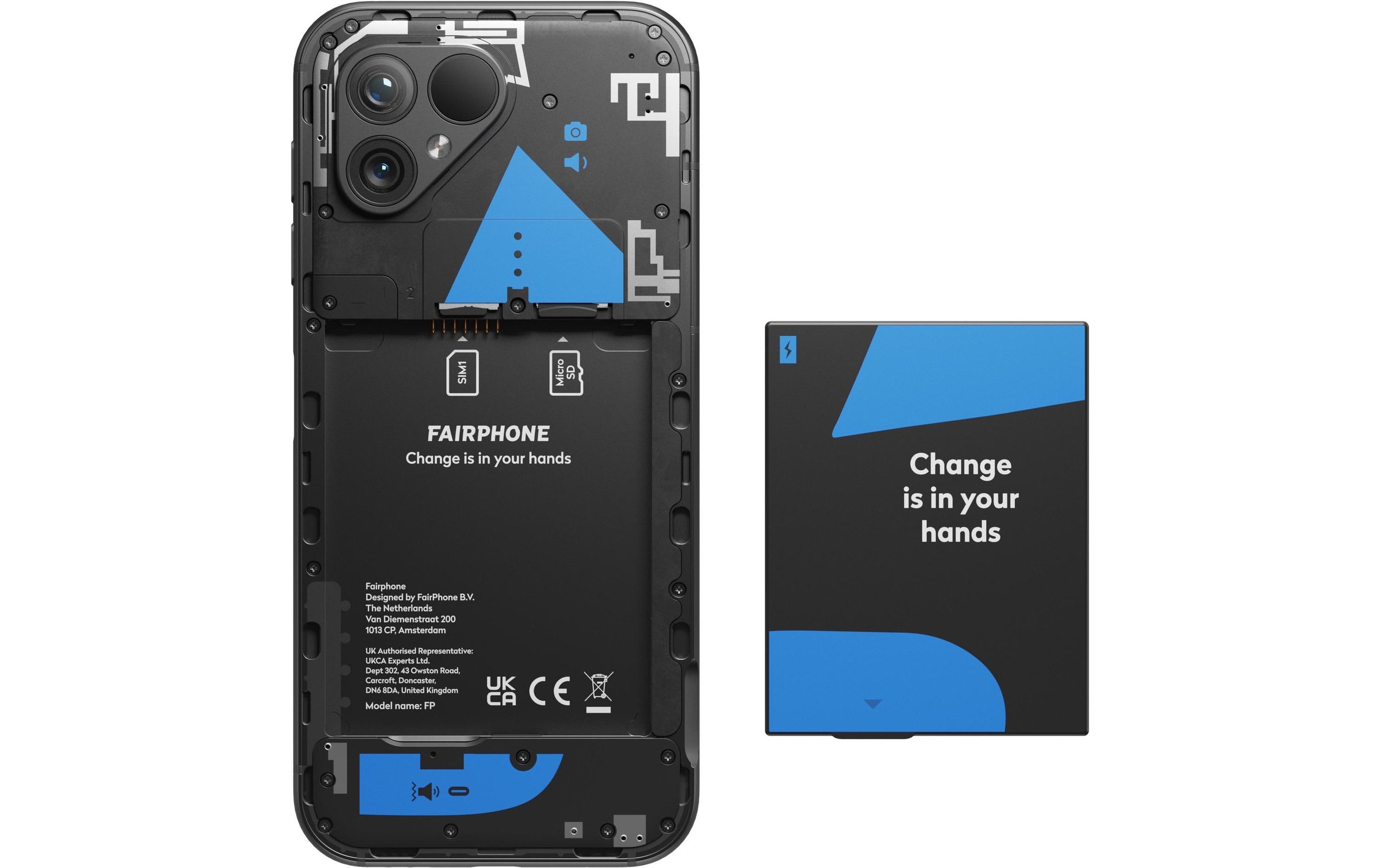Fairphone Smartphone »5 5G 256 GB«, Schwarz