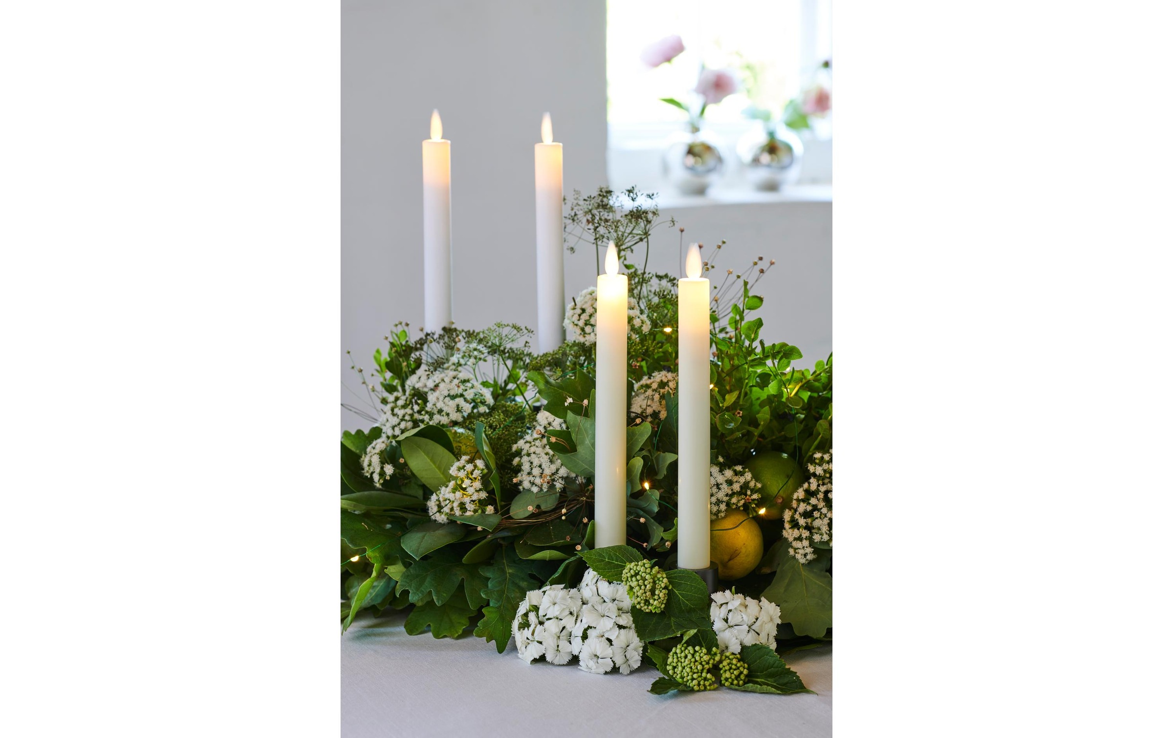 Sirius LED-Kerze »LED-Stabkerzen Set Sara 2tlg weiss«