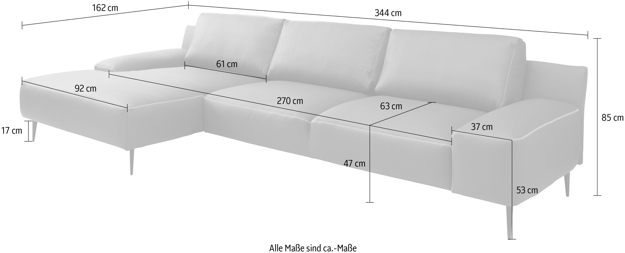 designwerk Ecksofa »Forma L-Form, zeitloses Designsofa mit aktuellem Fuss«, in hochwertiger Verarbeitung & tollem Sitzkomfort
