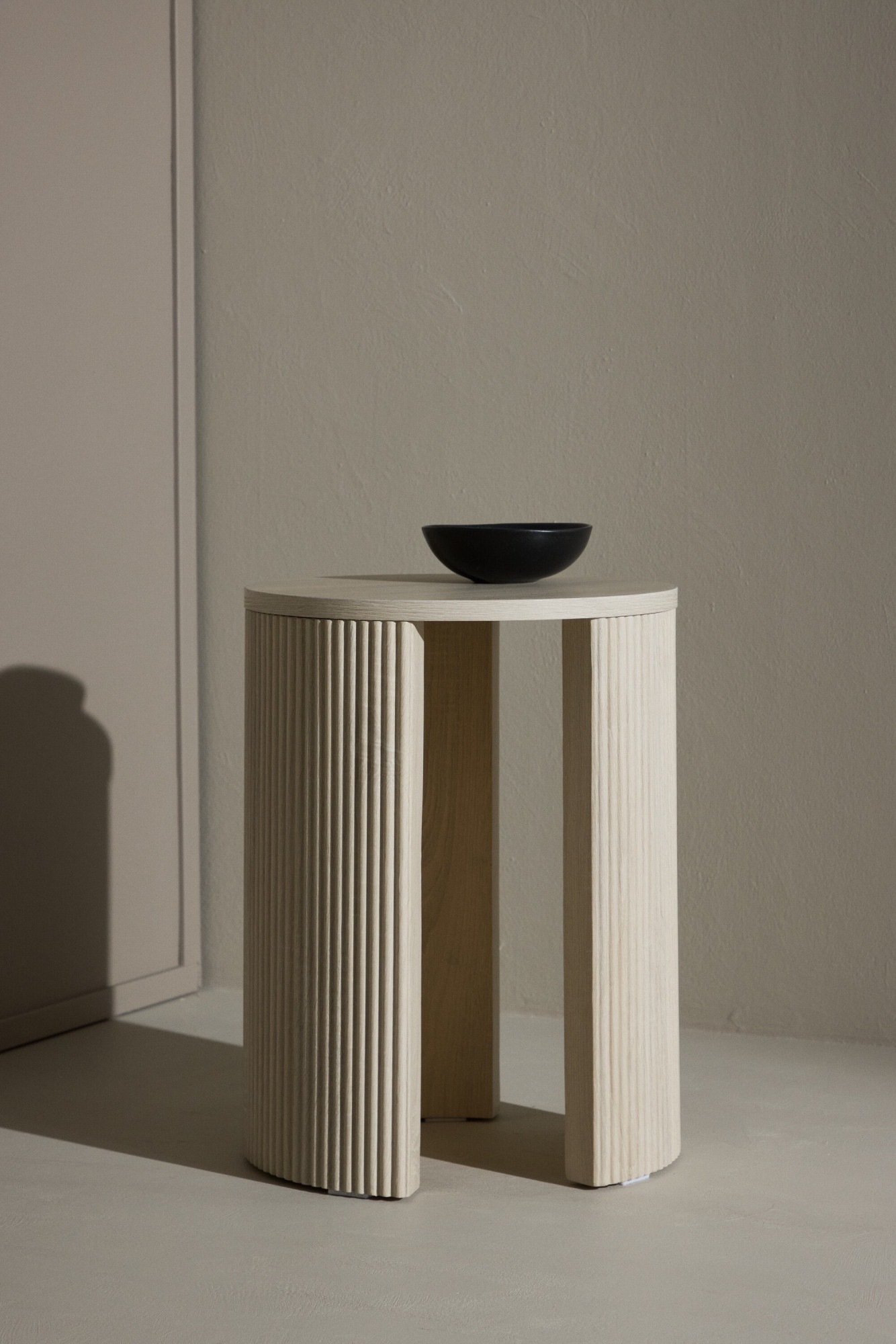 Venture Home Beistelltisch "Bristol, kompakter runder Beistelltisch, modern & vielseitig, Ø 40 cm" Ablagetisch, MDF, rund, schmal, hoch, dezent, klar