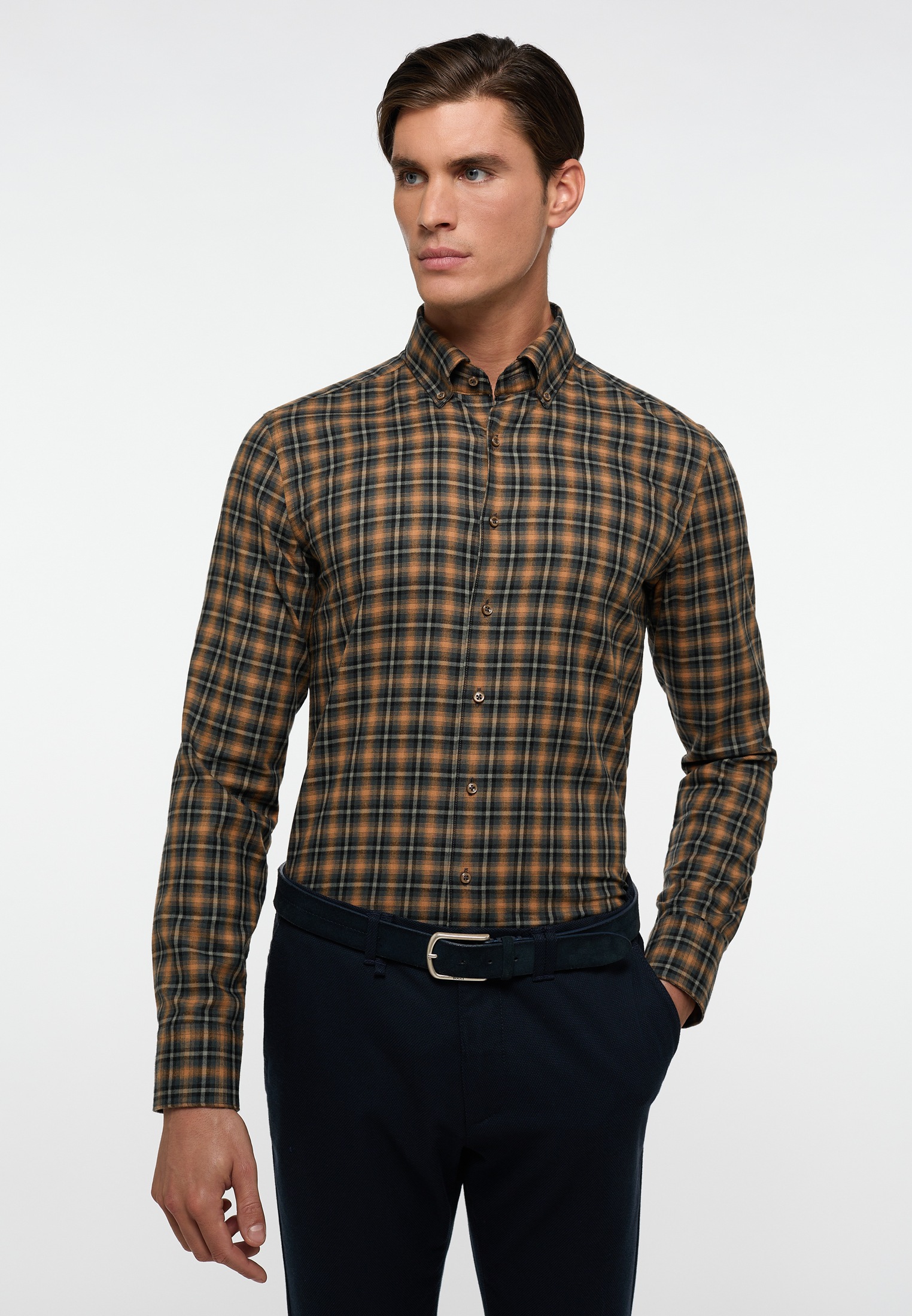 Eterna Langarmhemd »SLIM FIT« EASY IRON (bügelleicht)