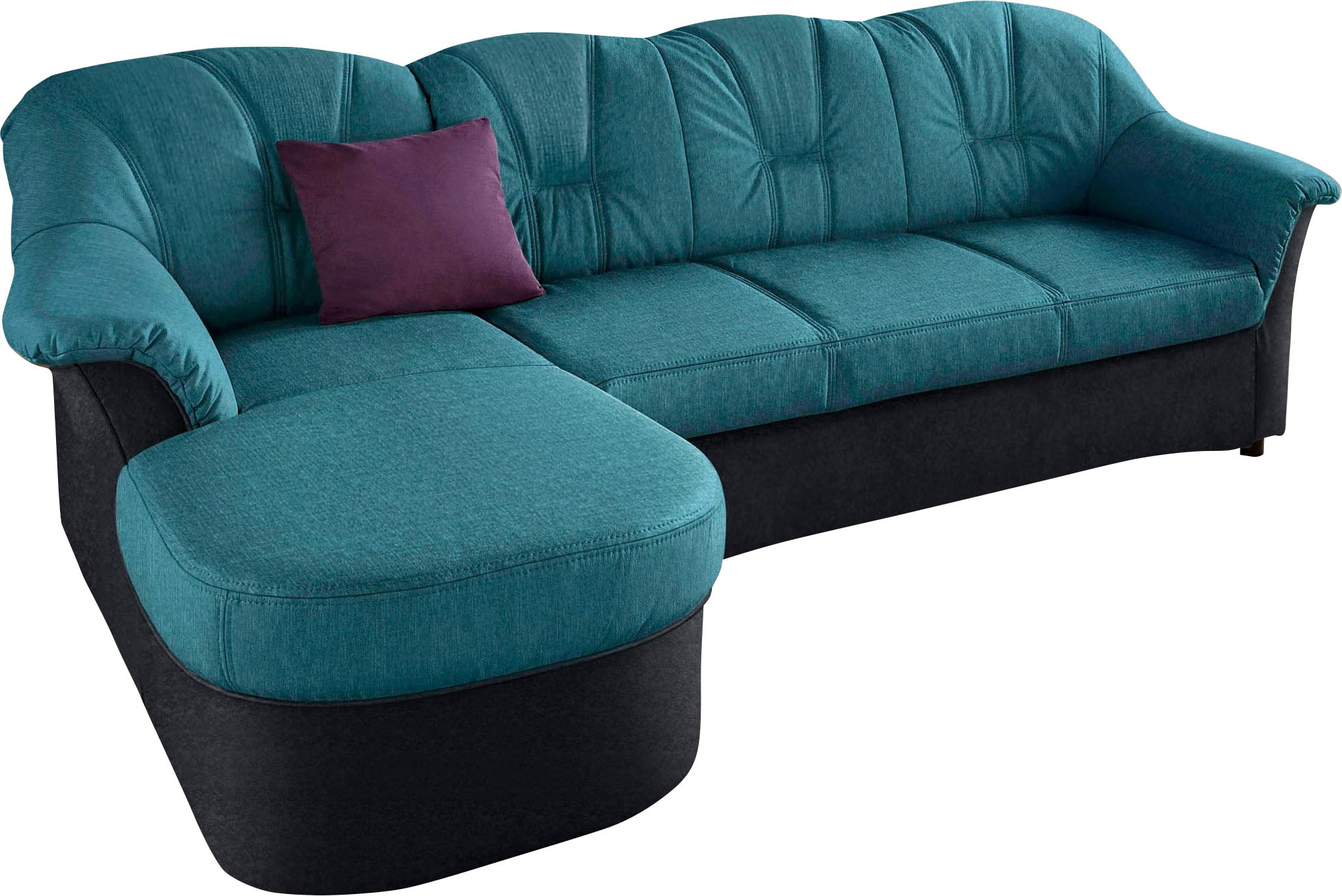 DOMO collection Ecksofa »Flores Schlafsofa, B/T/H: 233/142/86 cm, L-Form«, wahlweise mit Bettfunktion, wahlweise mit Federkern, auch in Leder